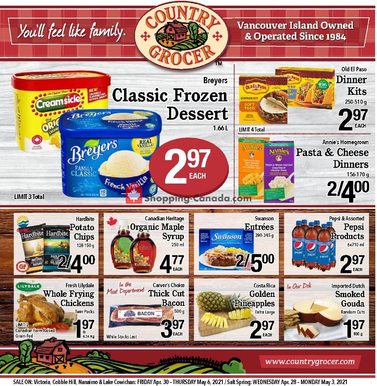 Country Grocer flyer from Friday April 30, 2021 to Thursday May 6, 2021 - page 1
