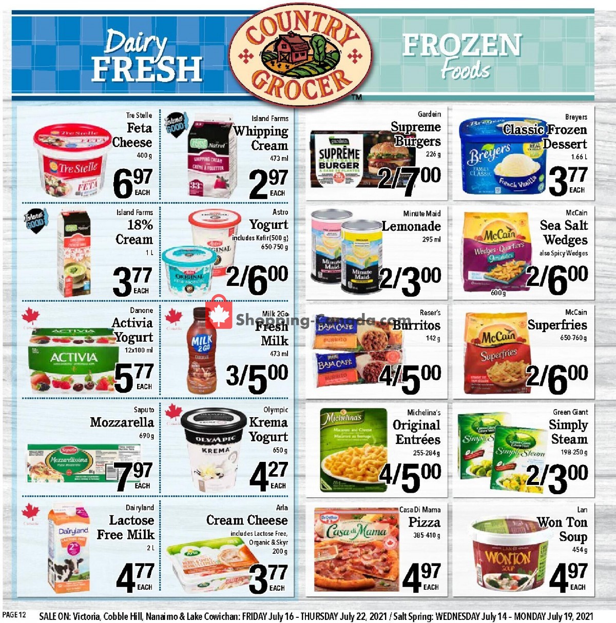 Country Grocer flyer from Friday July 16, 2021 to Thursday July 22, 2021 - page 12