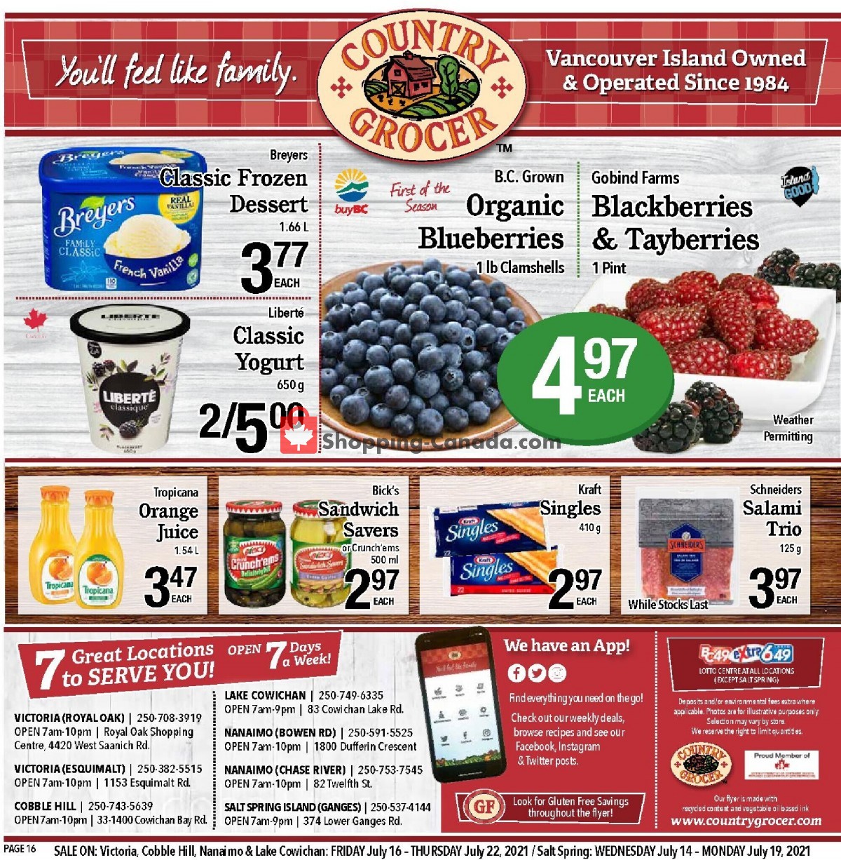 Country Grocer flyer from Friday July 16, 2021 to Thursday July 22, 2021 - page 16