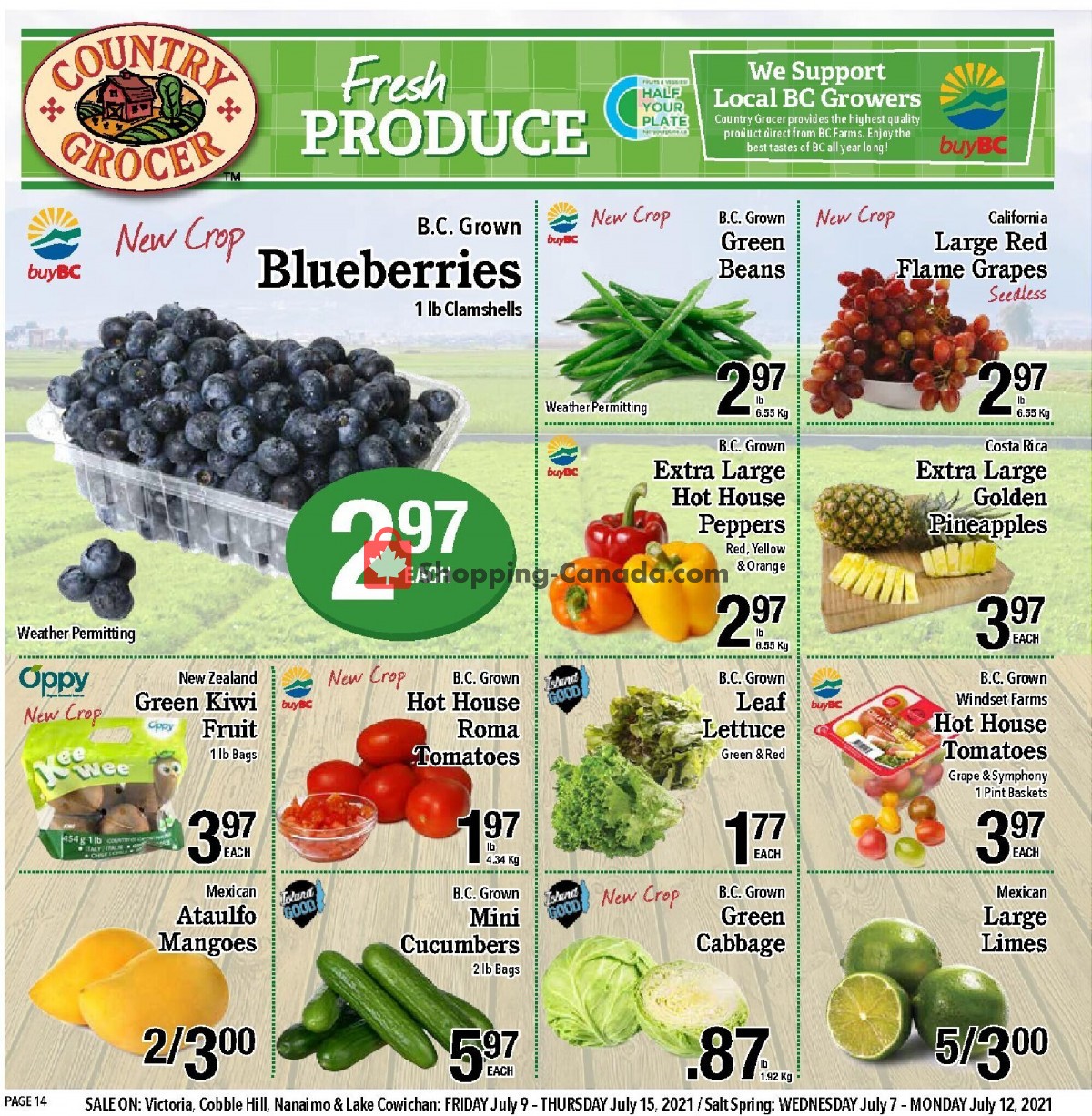Country Grocer flyer from Friday July 9, 2021 to Thursday July 15, 2021 - page 14