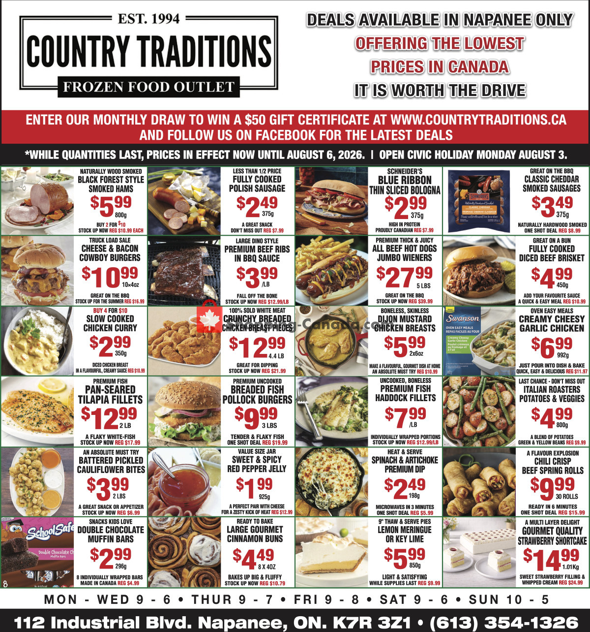 Country Traditions flyer from Saturday August 1, 2026 to Thursday August 6, 2026 - page 1
