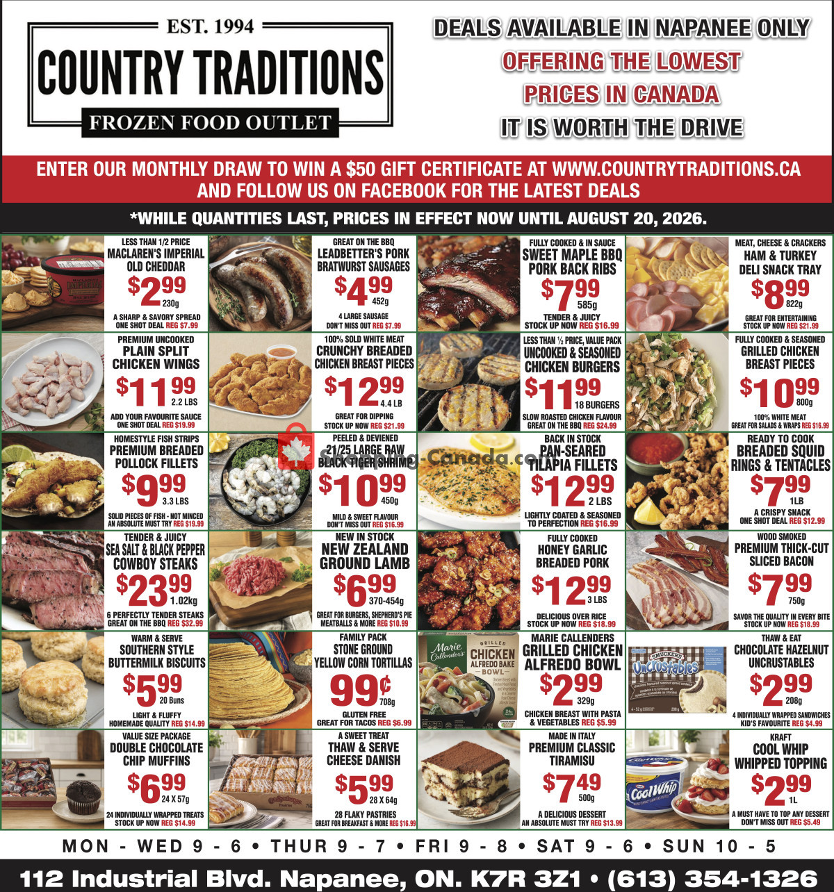 Country Traditions flyer from Friday August 14, 2026 to Thursday August 20, 2026 - page 1