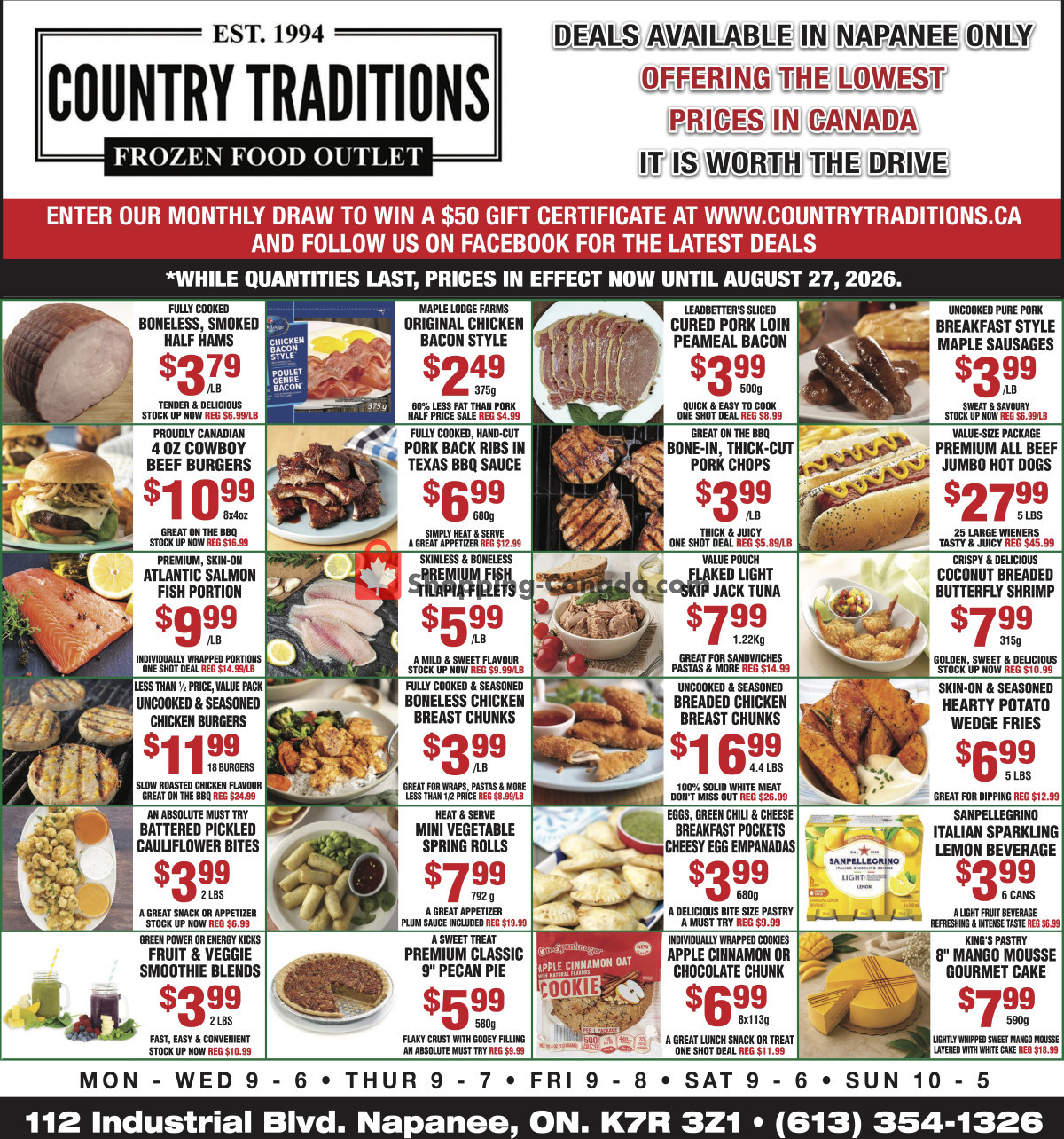 Country Traditions flyer from Friday August 21, 2026 to Thursday August 27, 2026 - page 1