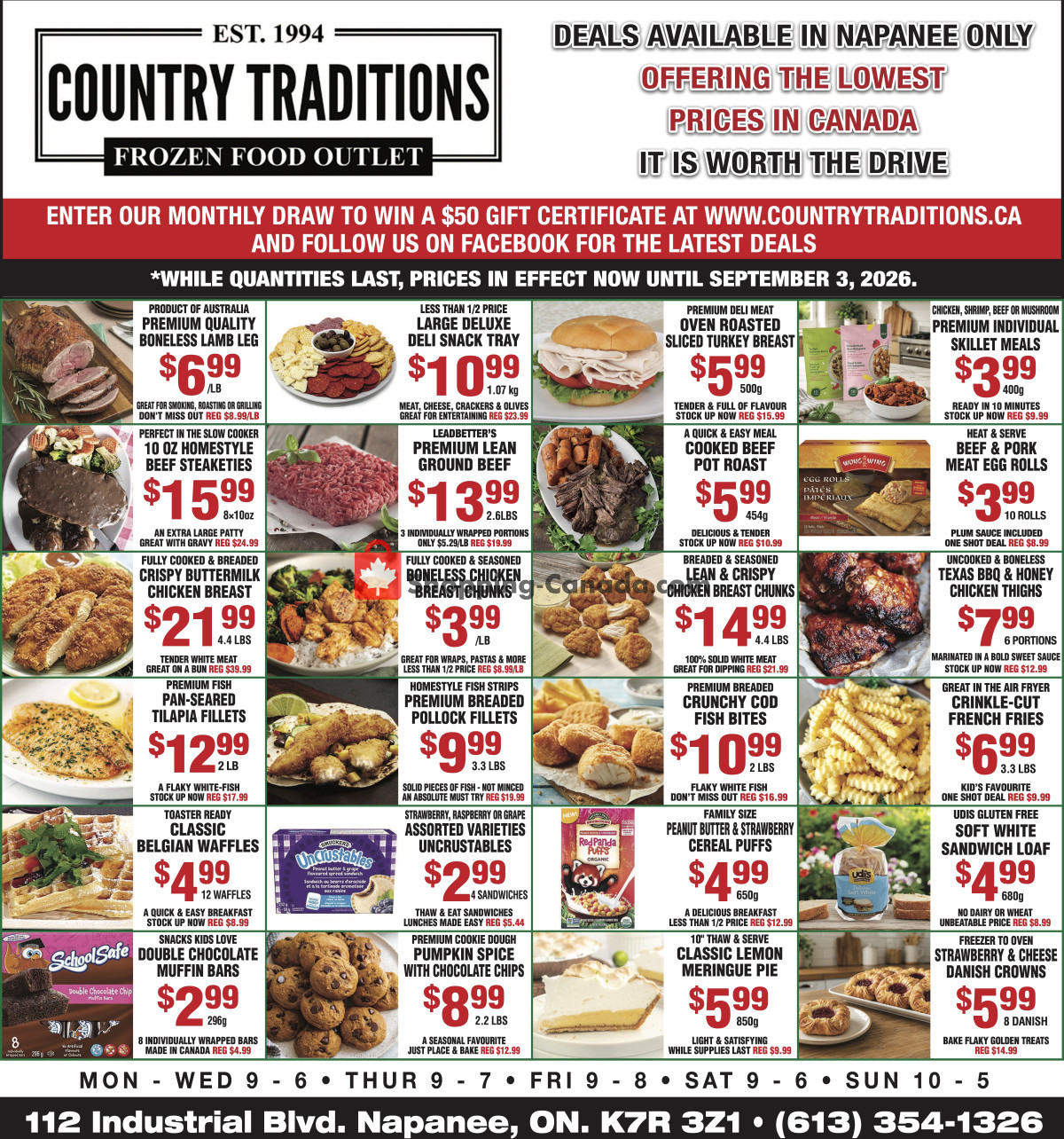 Country Traditions flyer from Friday August 28, 2026 to Thursday September 3, 2026 - page 1