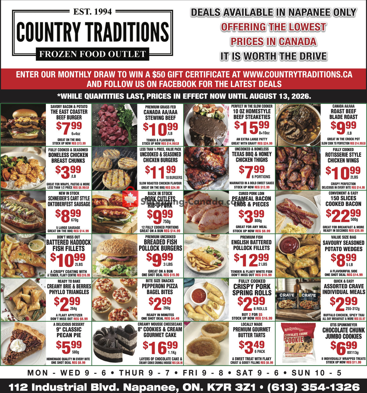 Country Traditions flyer from Friday August 7, 2026 to Thursday August 13, 2026 - page 1