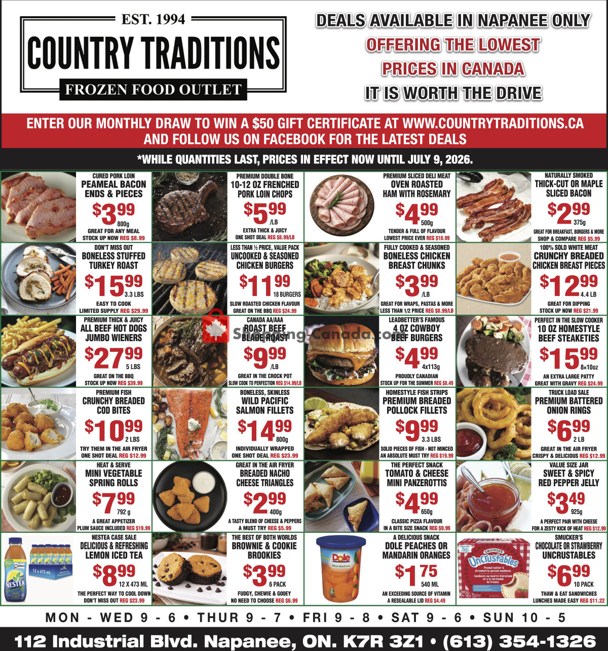 Country Traditions flyer from Wednesday July 1, 2026 to Thursday July 9, 2026 - page 1