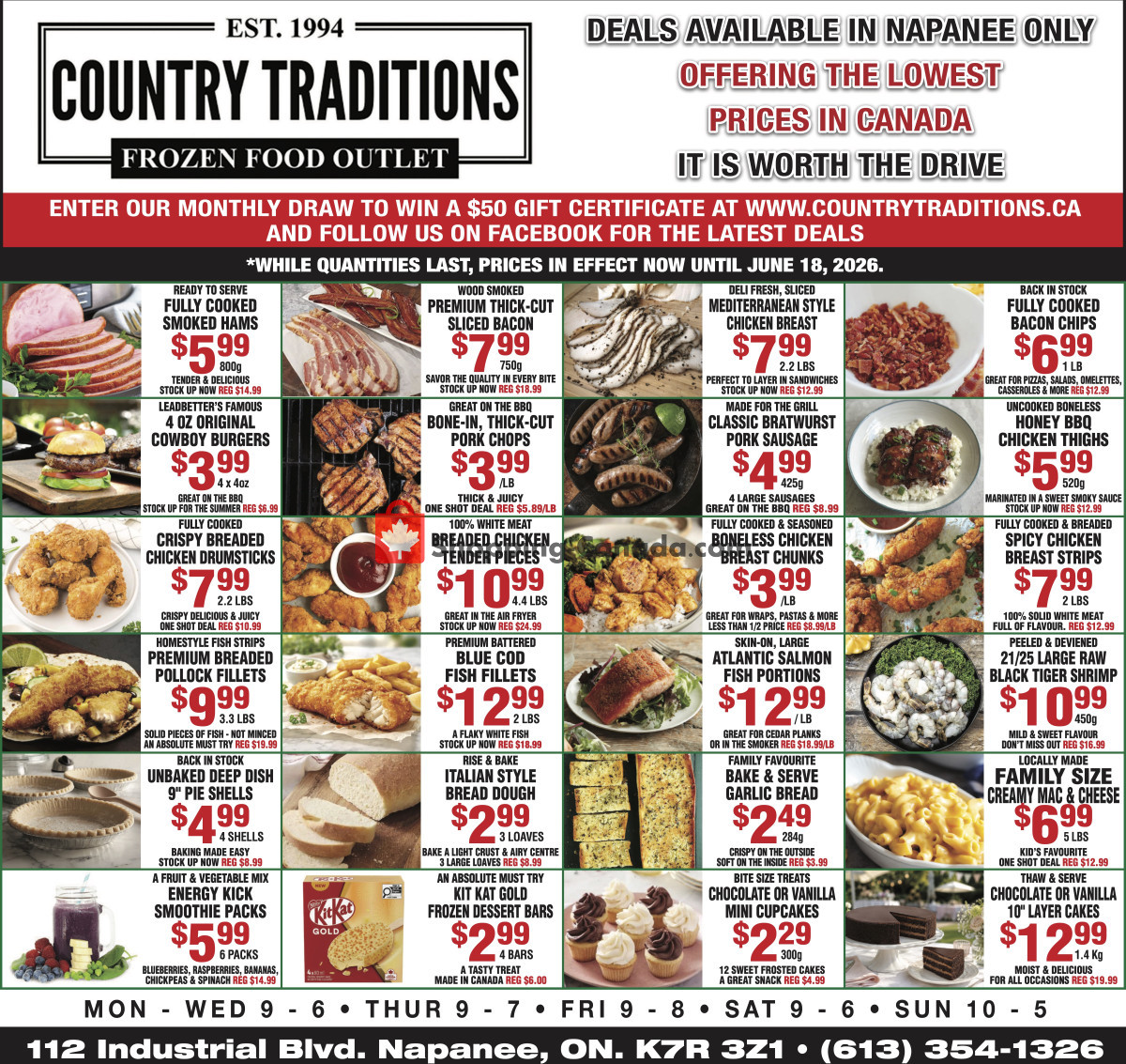 Country Traditions flyer from Saturday June 13, 2026 to Thursday June 18, 2026 - page 1