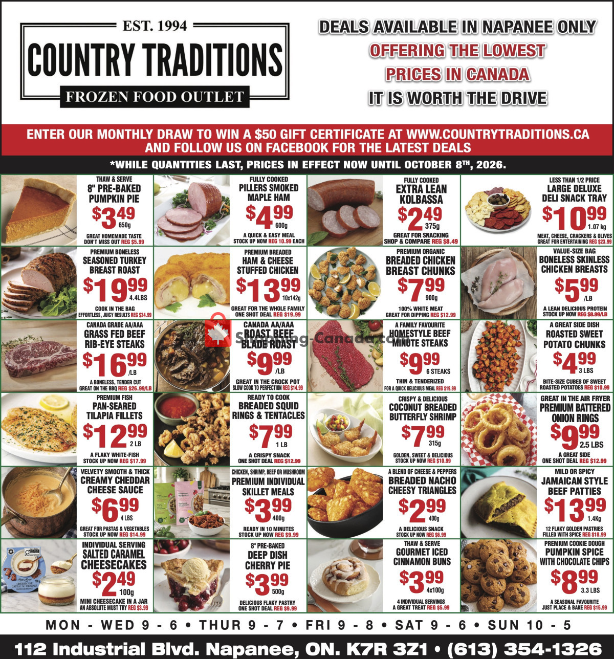 Country Traditions flyer from Thursday October 1, 2026 to Thursday October 29, 2026 - page 1
