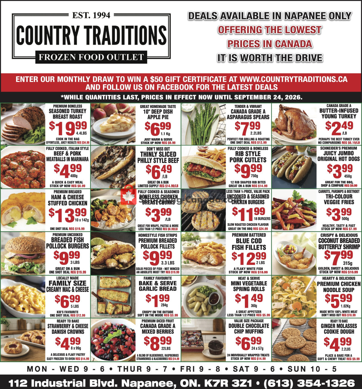 Country Traditions flyer from Friday September 18, 2026 to Thursday September 24, 2026 - page 1