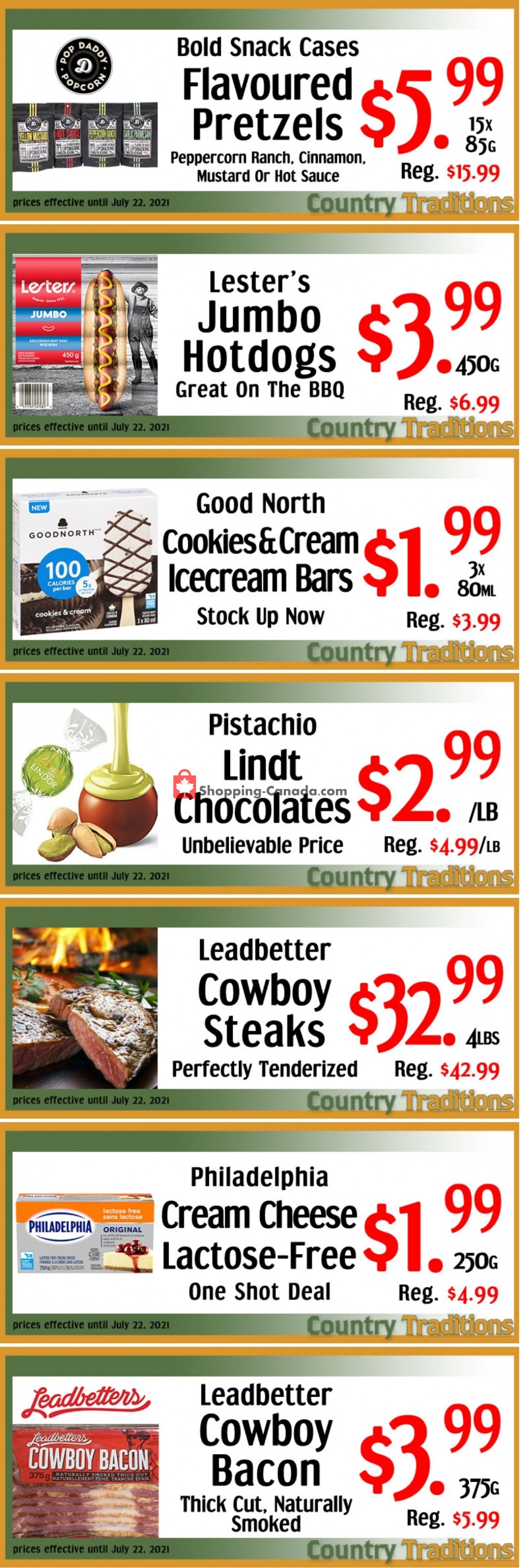 Country Traditions flyer from Friday July 16, 2021 to Thursday July 22, 2021 - page 1