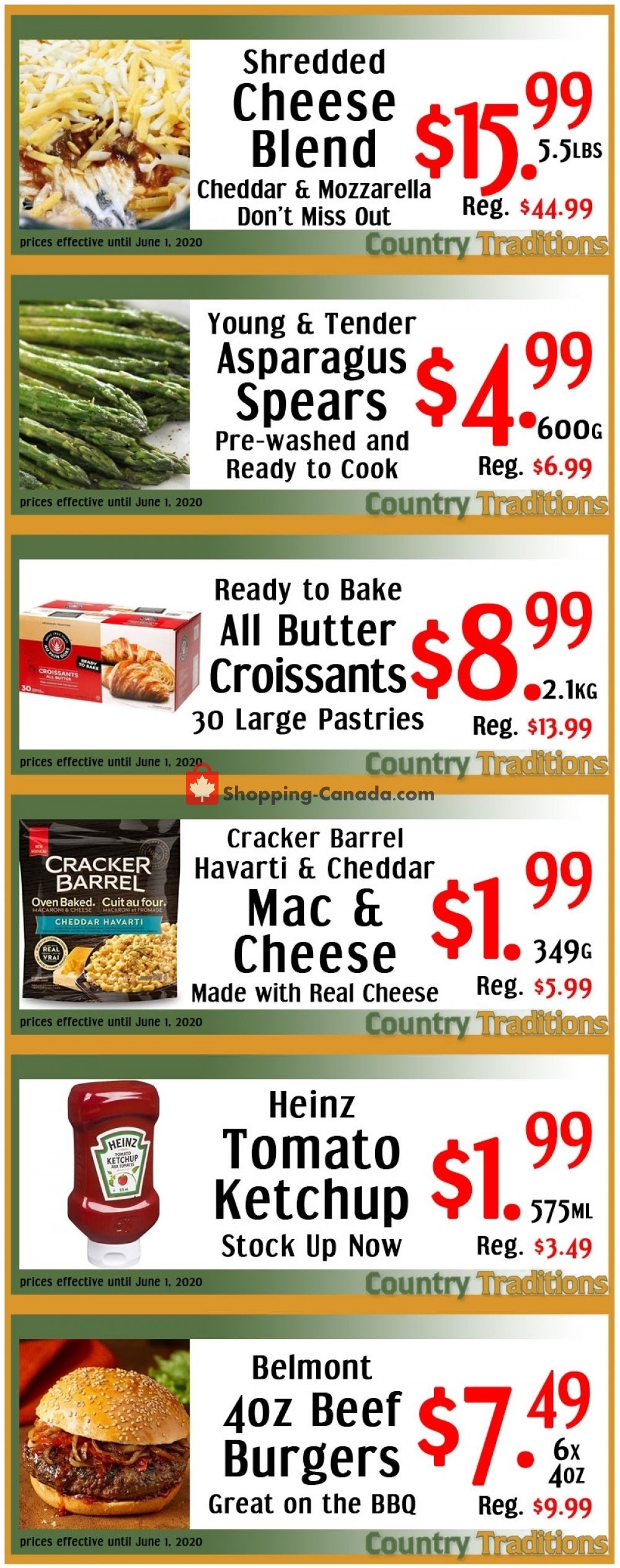 Country Traditions flyer from Tuesday May 26, 2020 to Monday June 1, 2020 - page 1
