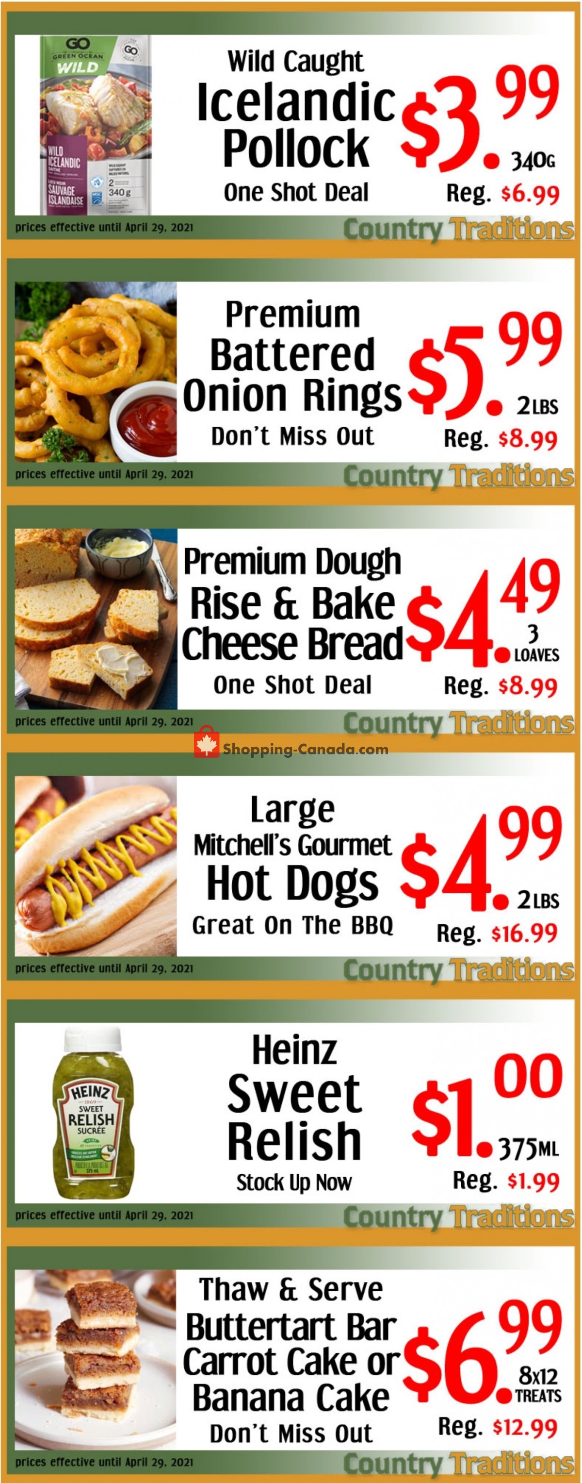 Country Traditions flyer from Friday April 23, 2021 to Thursday April 29, 2021 - page 1