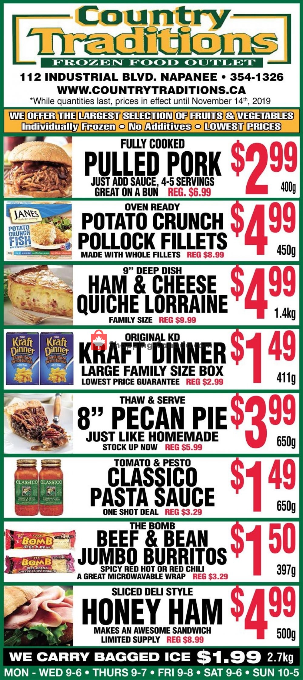 Country Traditions flyer from Friday November 8, 2019 to Thursday November 14, 2019 - page 1