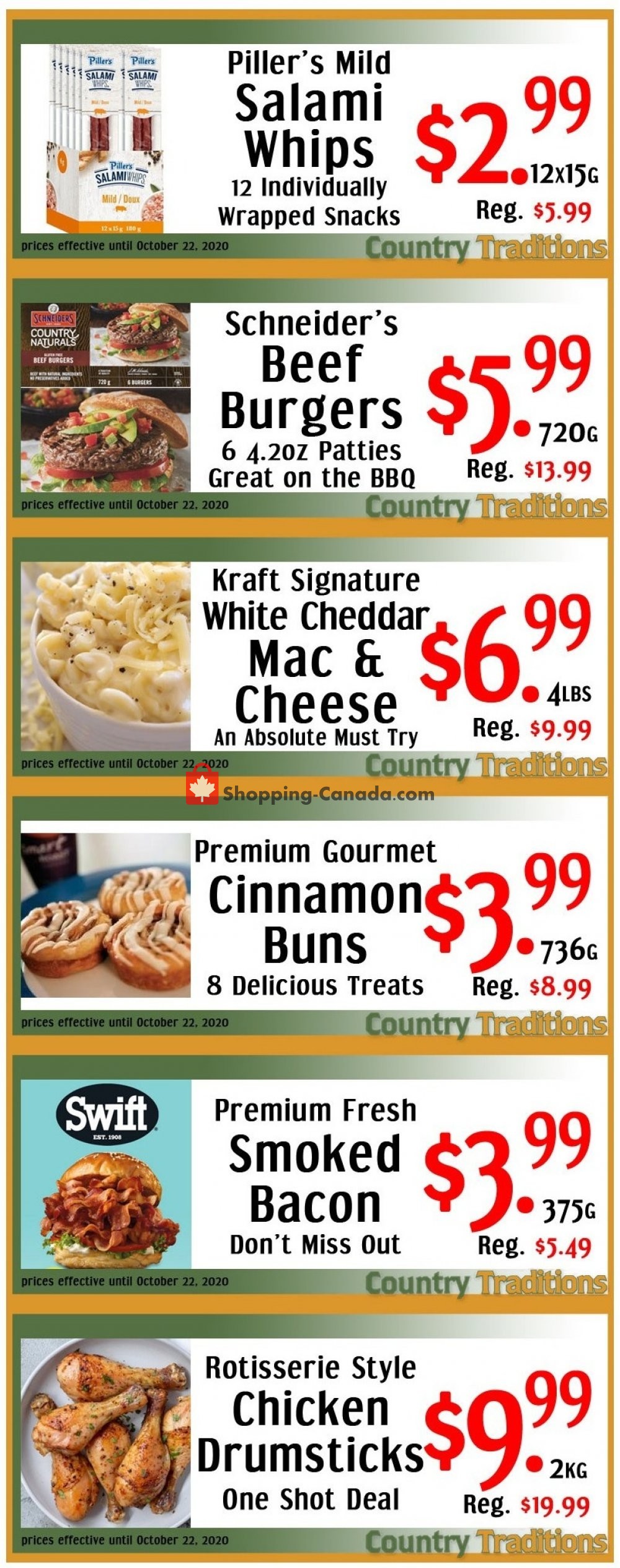 Country Traditions flyer from Friday October 16, 2020 to Thursday October 22, 2020 - page 1