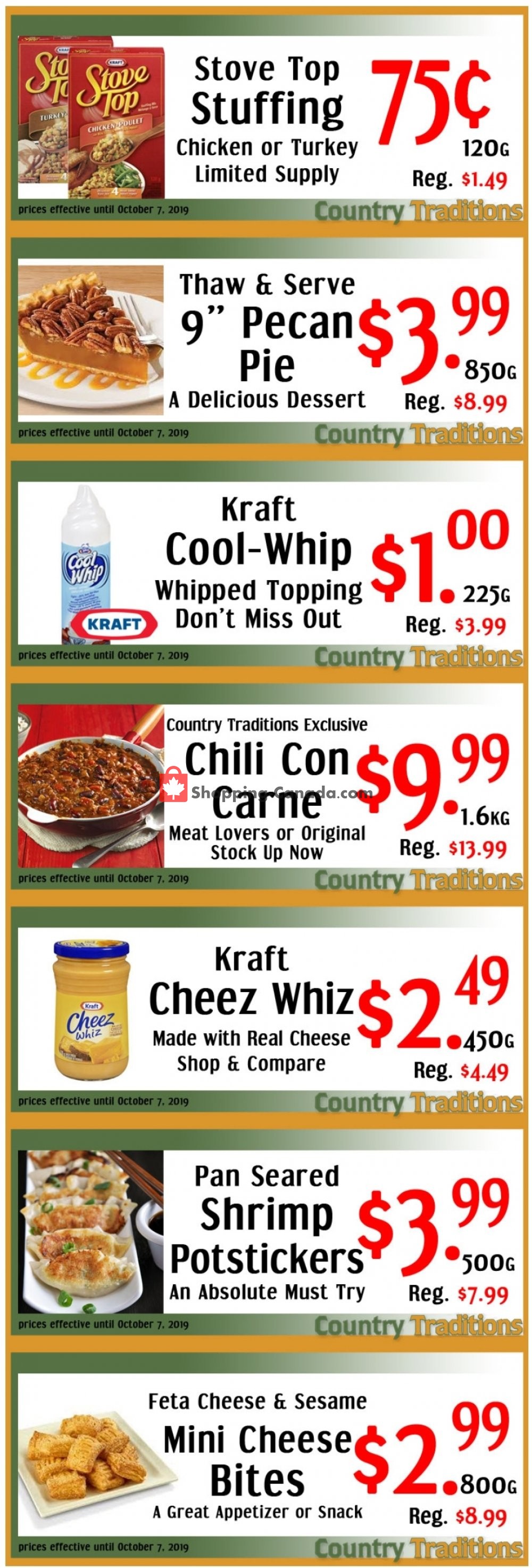 Country Traditions flyer from Thursday October 3, 2019 to Monday October 7, 2019 - page 1