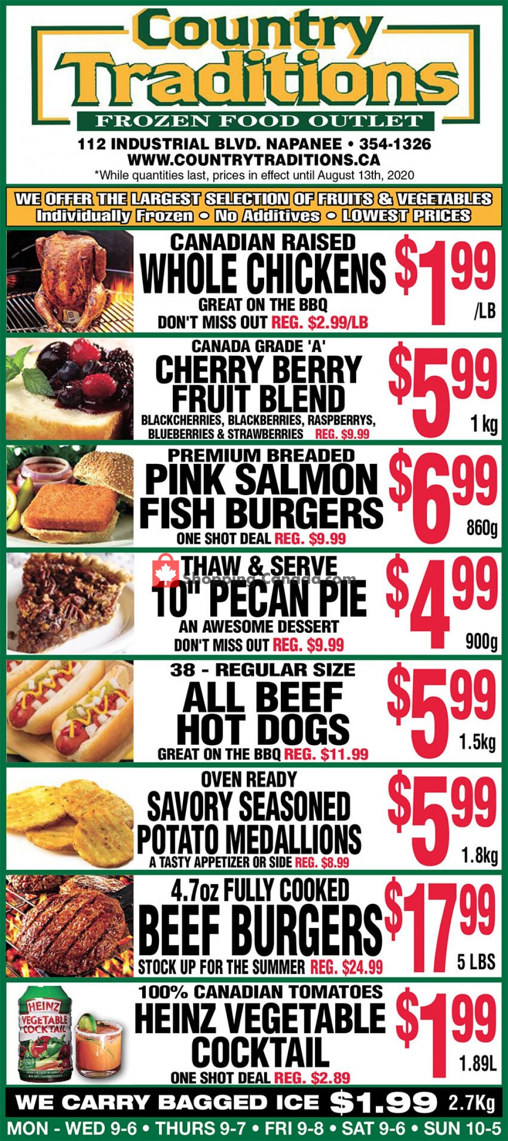Country Traditions flyer from Thursday August 6, 2020 to Thursday August 13, 2020 - page 1