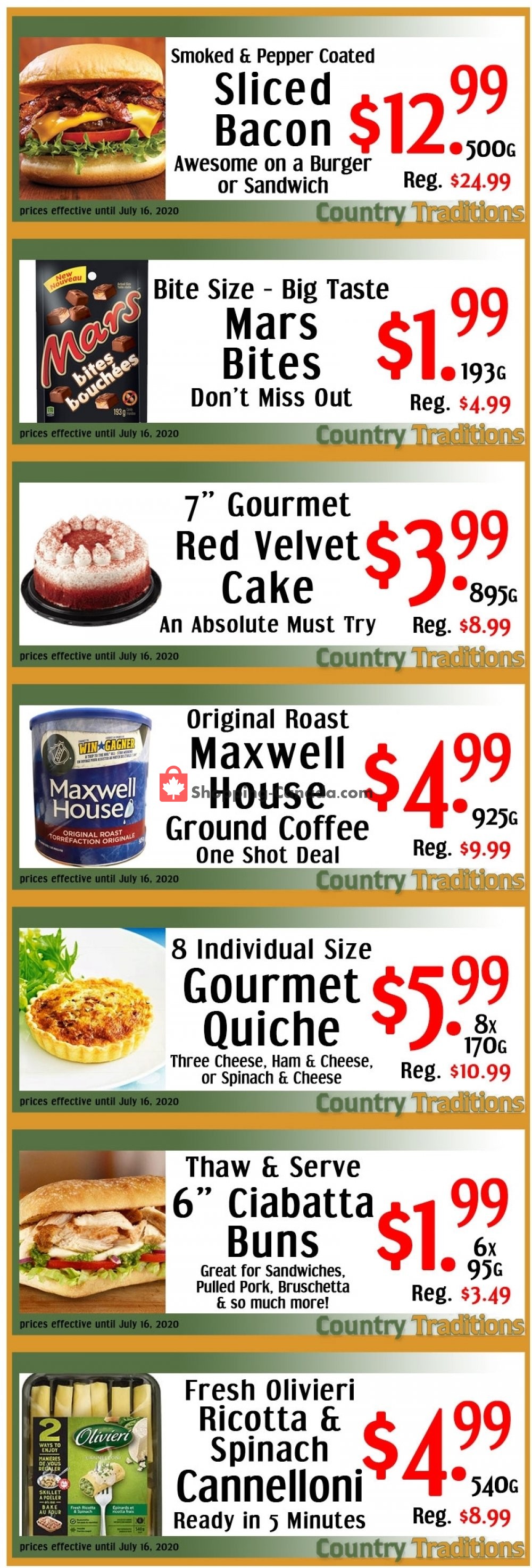 Country Traditions flyer from Friday July 10, 2020 to Thursday July 16, 2020 - page 1