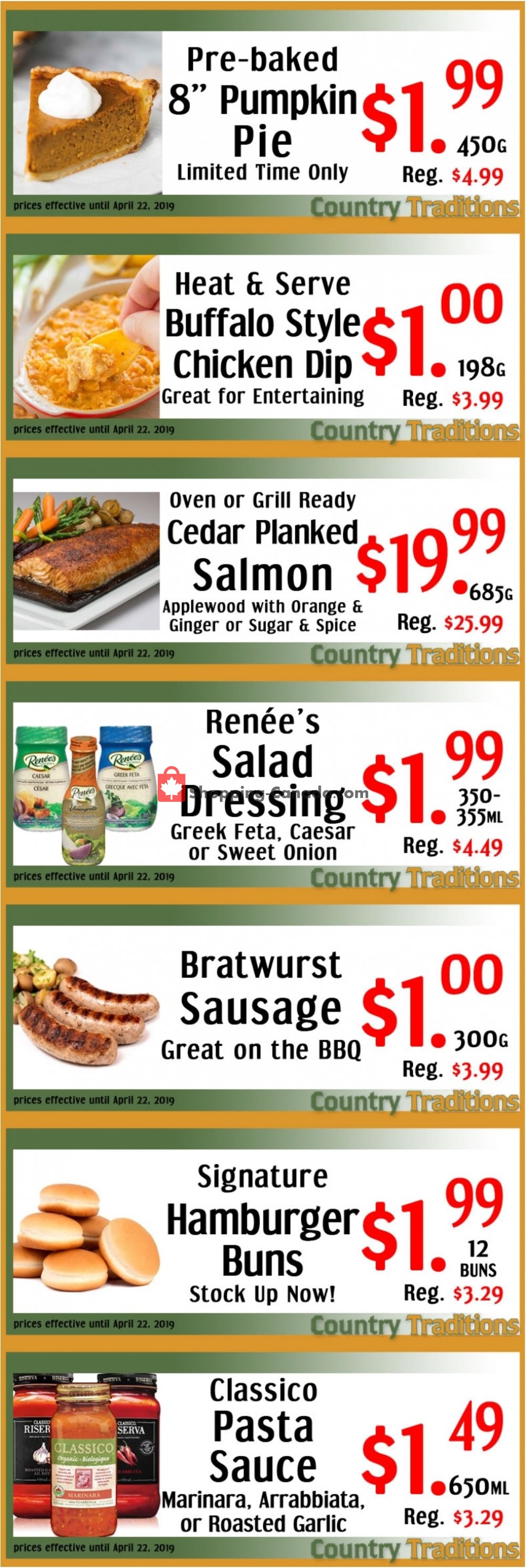 Country Traditions flyer from Thursday April 18, 2019 to Monday April 22, 2019 - page 1