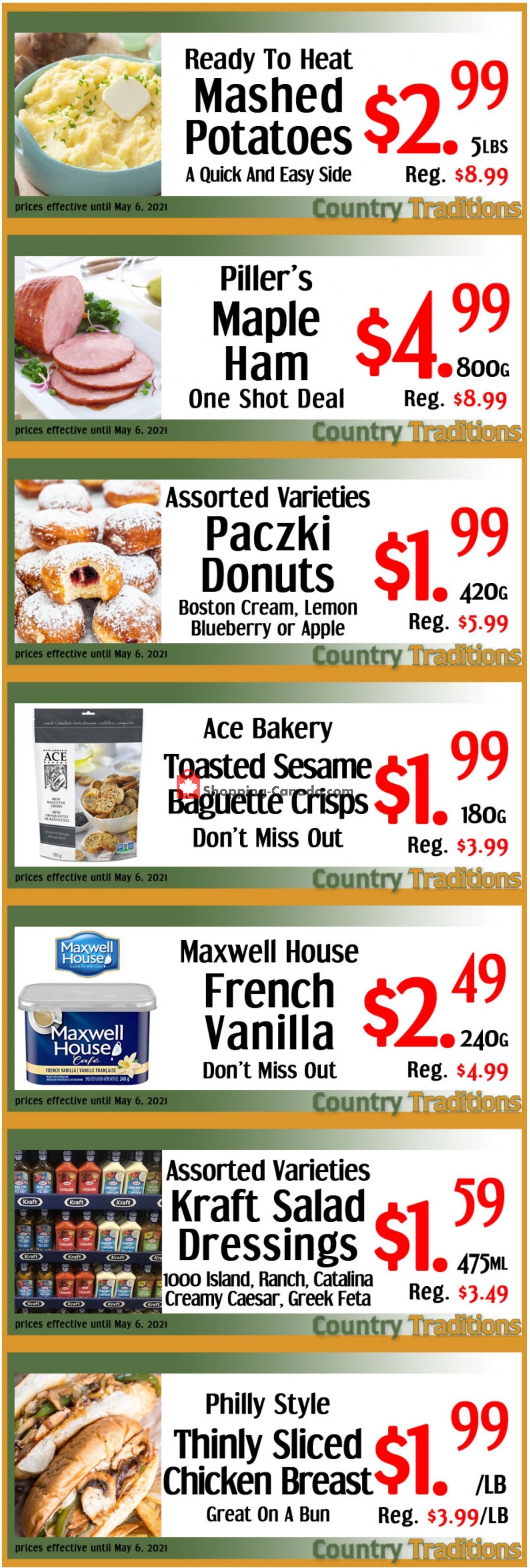 Country Traditions flyer from Friday April 30, 2021 to Thursday May 6, 2021 - page 1