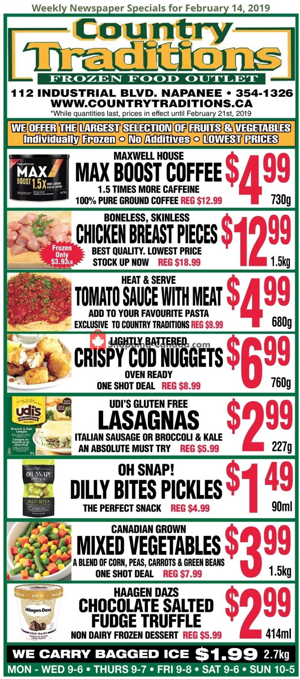 Country Traditions flyer from Thursday February 14, 2019 to Thursday February 21, 2019 - page 1