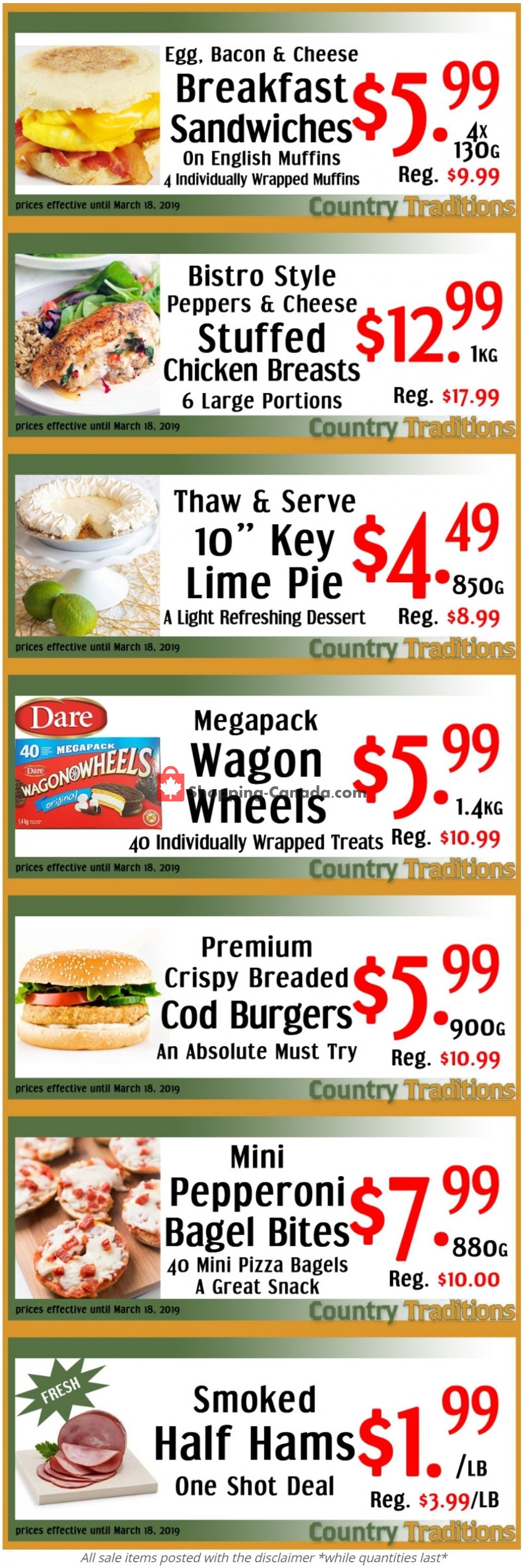 Country Traditions flyer from Tuesday March 12, 2019 to Monday March 18, 2019 - page 1