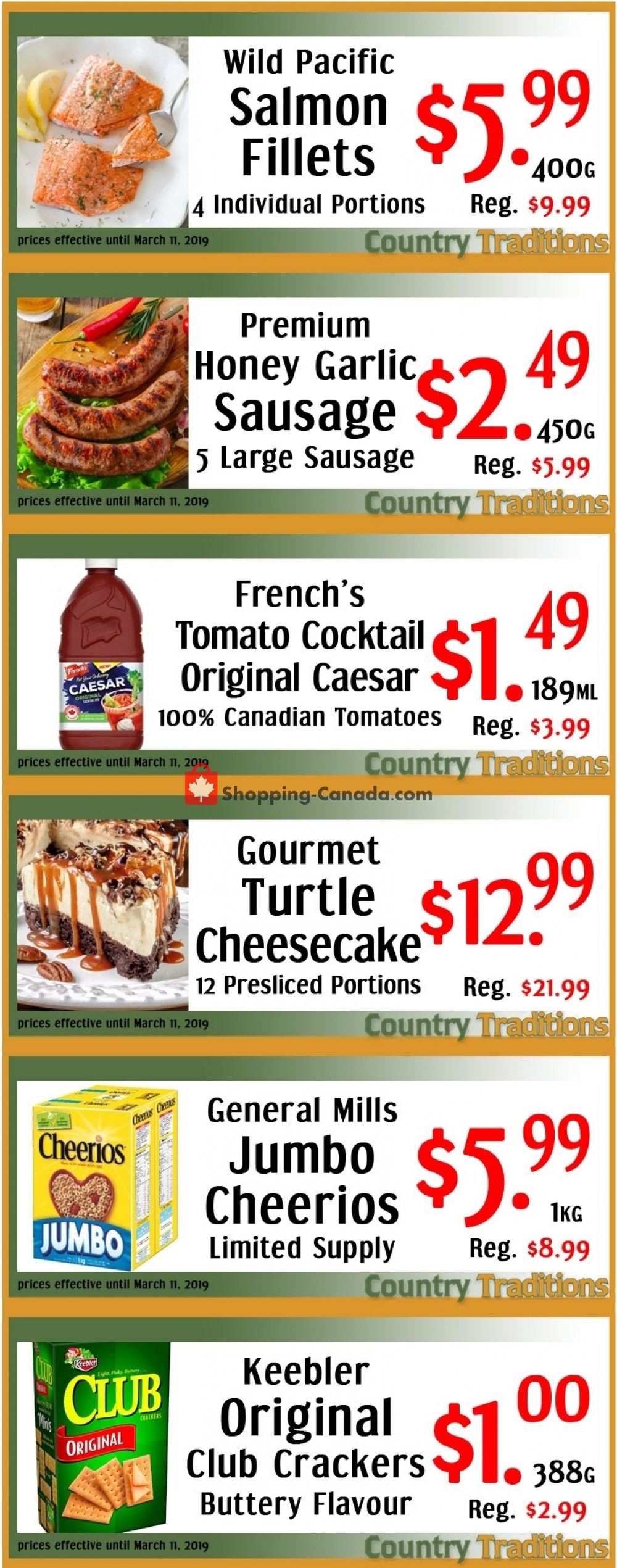 Country Traditions flyer from Tuesday March 5, 2019 to Monday March 11, 2019 - page 1