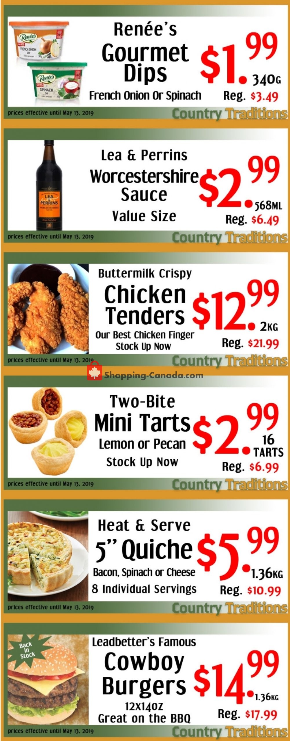 Country Traditions flyer from Tuesday May 7, 2019 to Monday May 13, 2019 - page 1