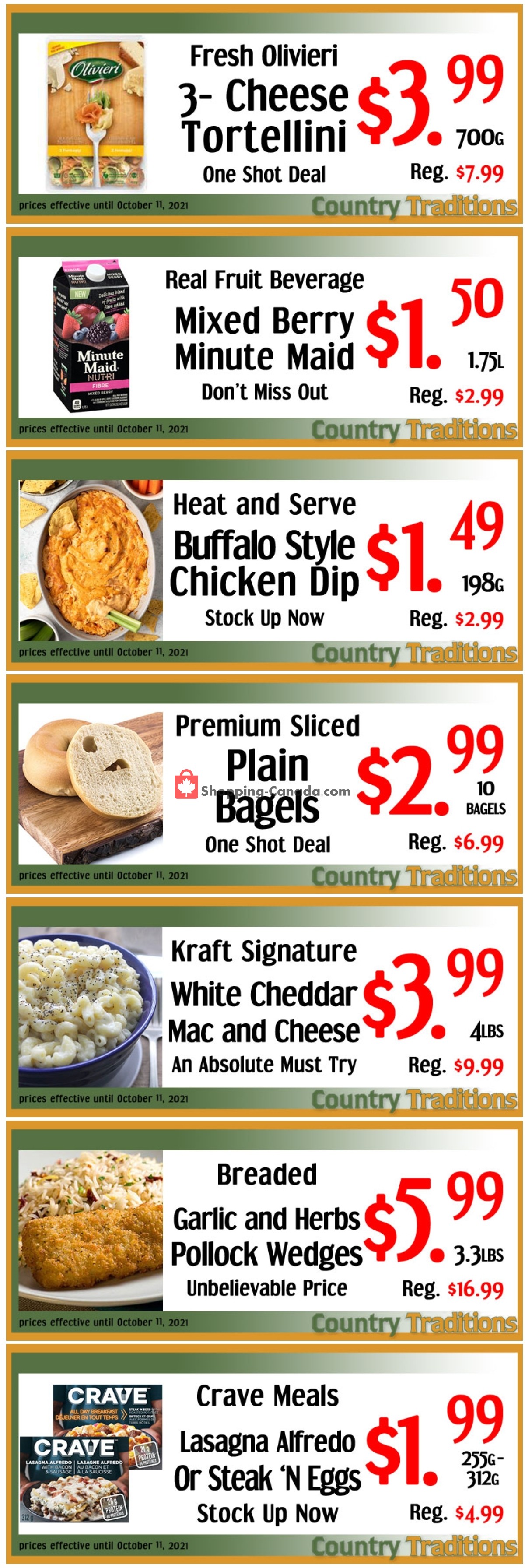 Country Traditions flyer from Tuesday October 5, 2021 to Monday October 11, 2021 - page 1