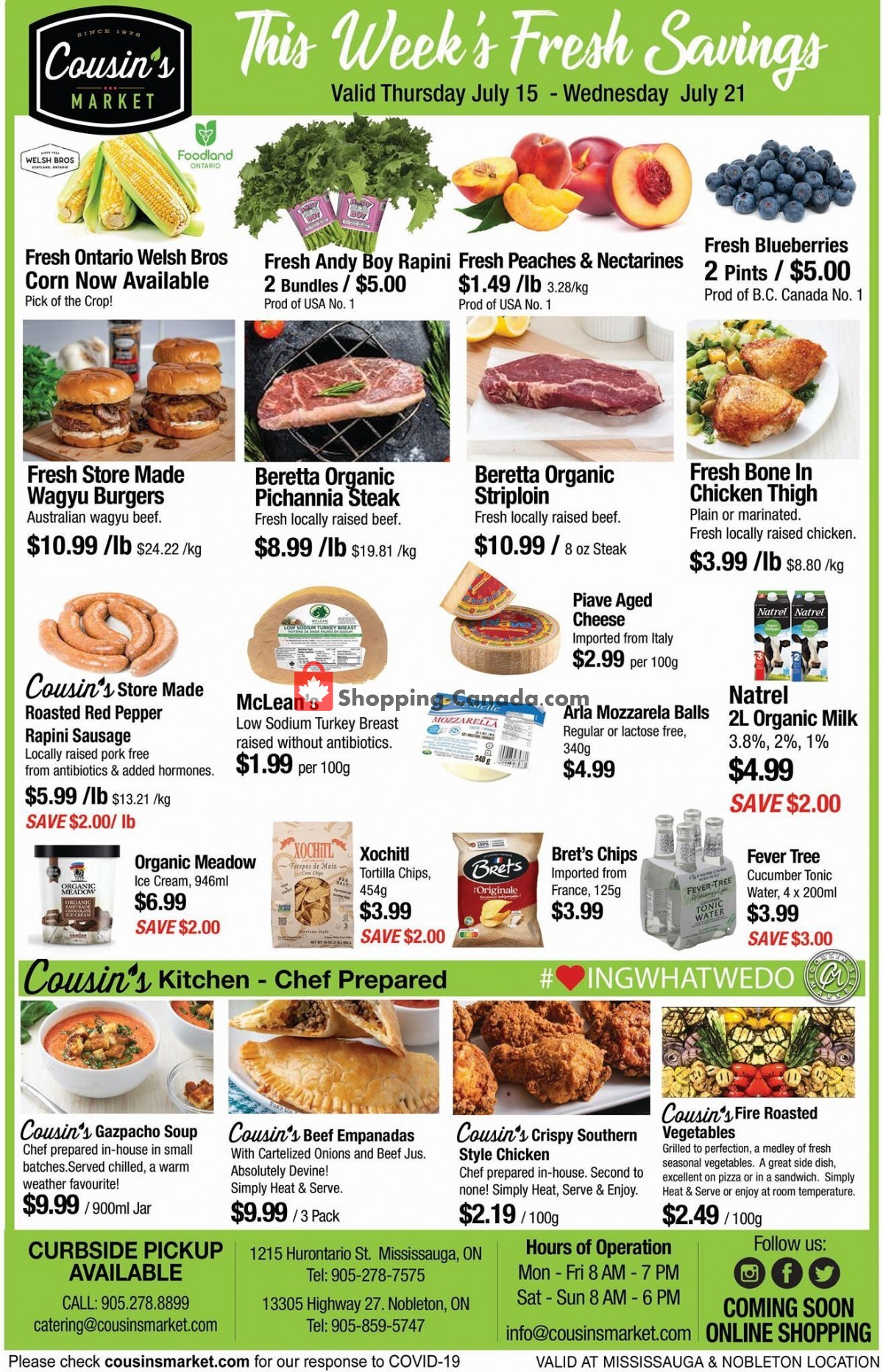 Cousin's Market flyer from Thursday July 15, 2021 to Wednesday July 21, 2021 - page 1