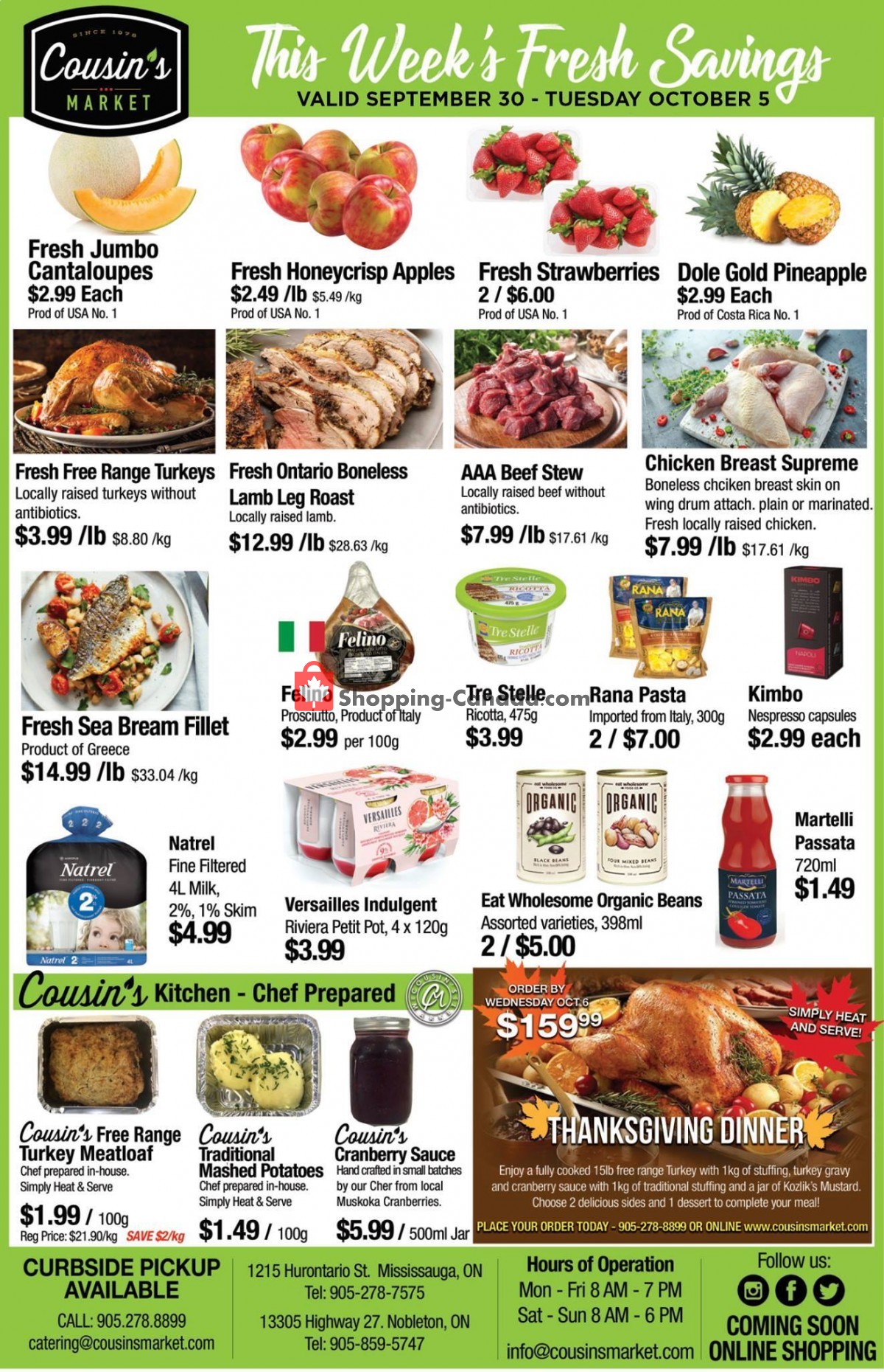 Cousin's Market flyer from Thursday September 30, 2021 to Tuesday October 5, 2021 - page 1