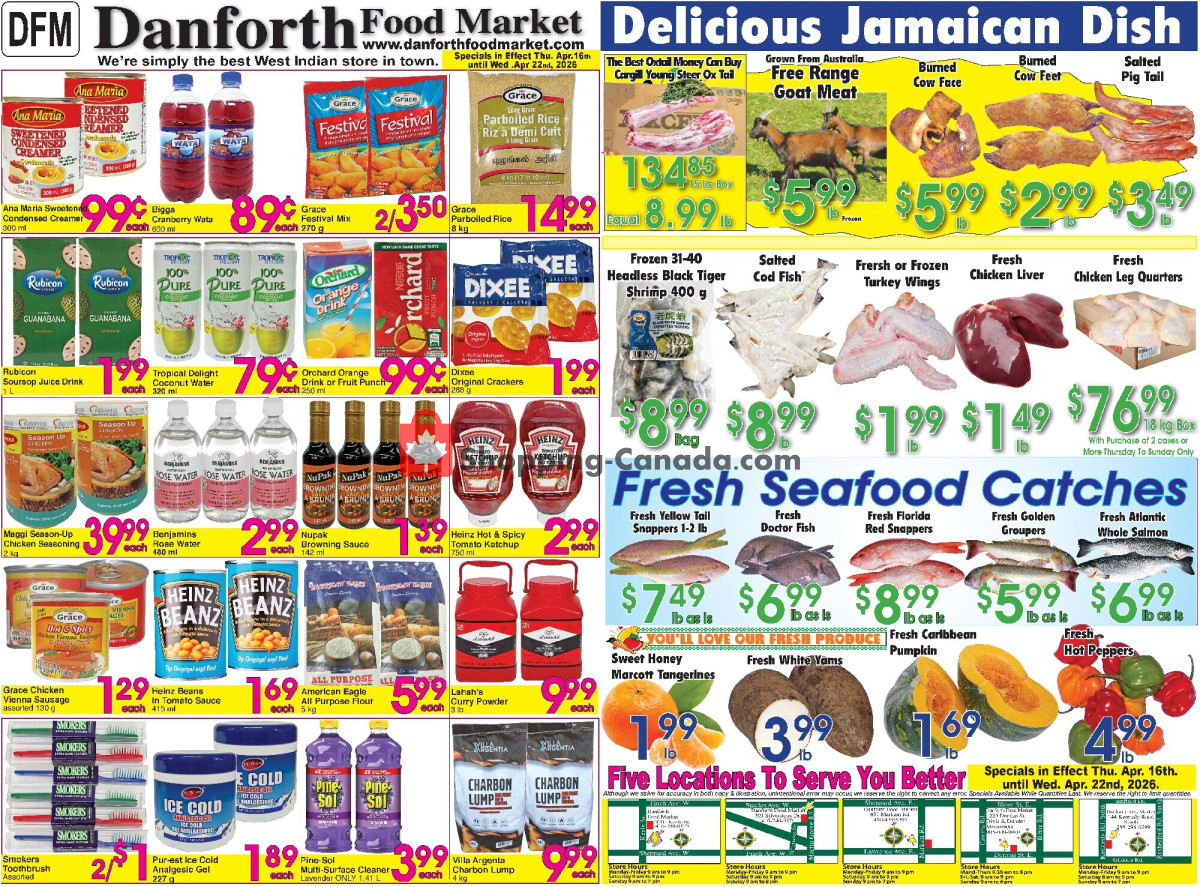 Danforth Food Market flyer from Friday April 17, 2026 to Thursday April 23, 2026 - page 1