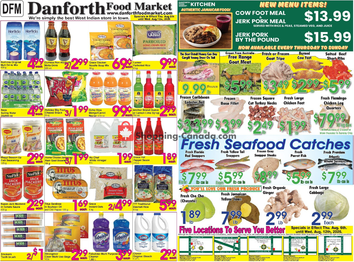 Danforth Food Market flyer from Saturday August 1, 2026 to Monday August 31, 2026 - page 1