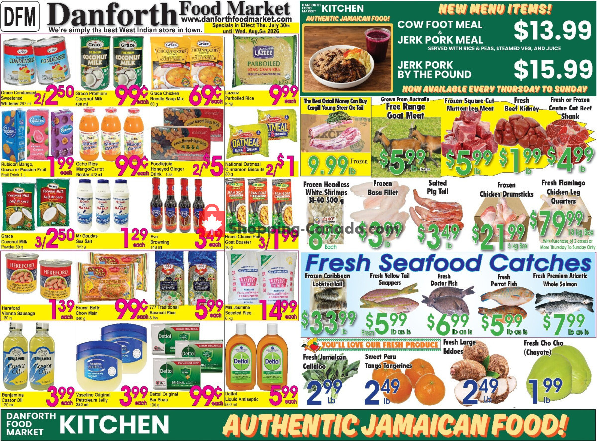Danforth Food Market flyer from Saturday August 1, 2026 to Friday August 7, 2026 - page 1