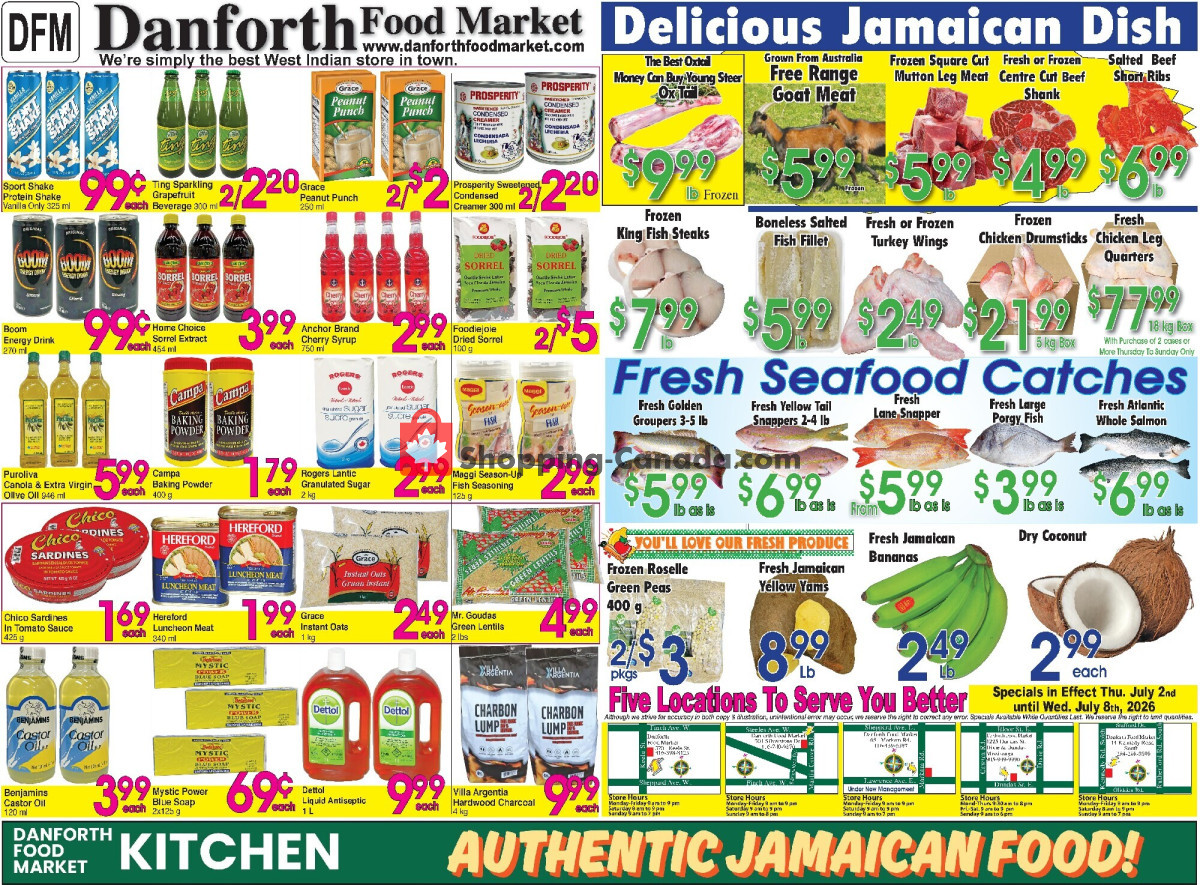 Danforth Food Market flyer from Wednesday July 1, 2026 to Tuesday July 7, 2026 - page 1