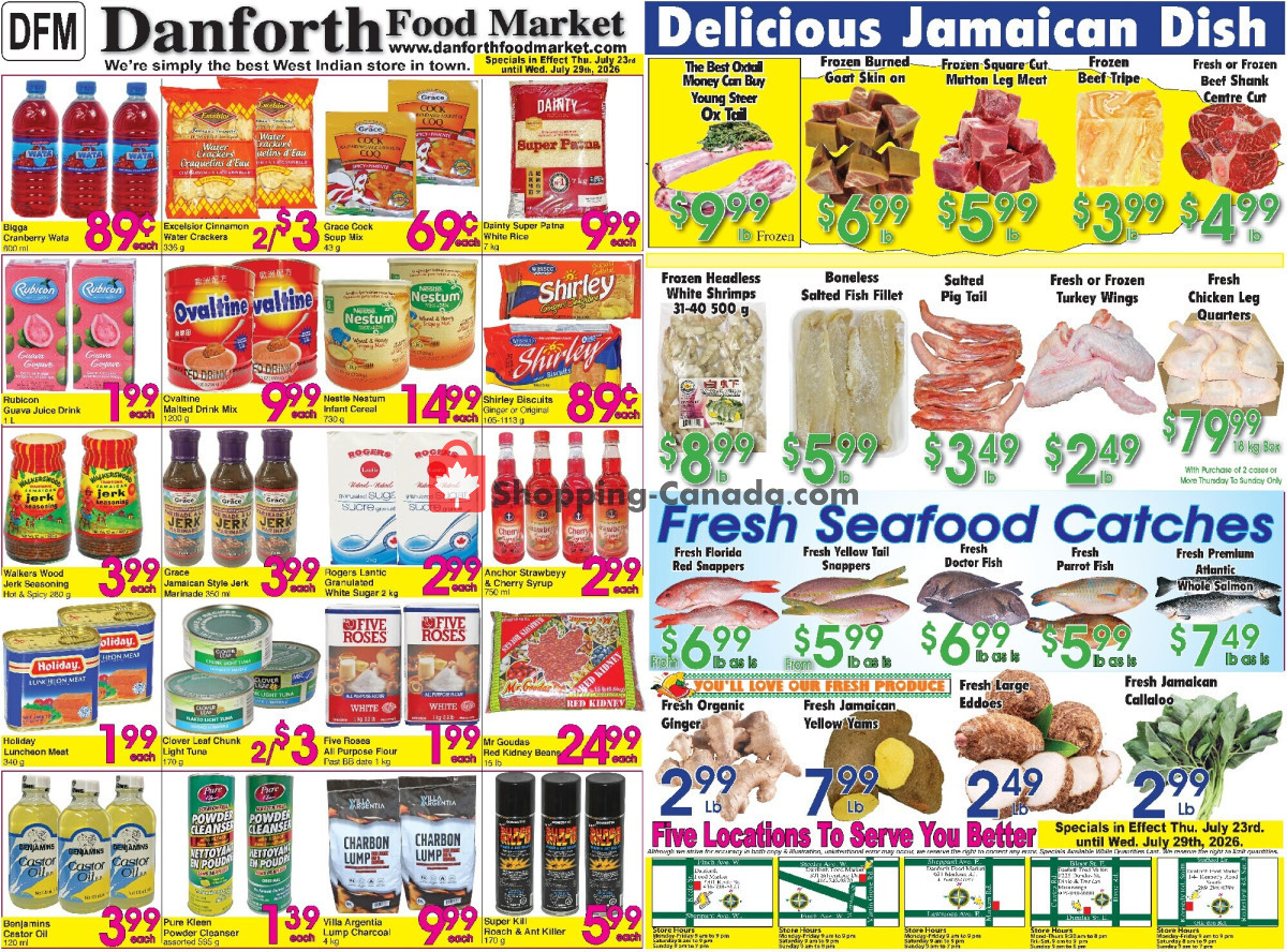 Danforth Food Market flyer from Tuesday July 21, 2026 to Thursday July 23, 2026 - page 1