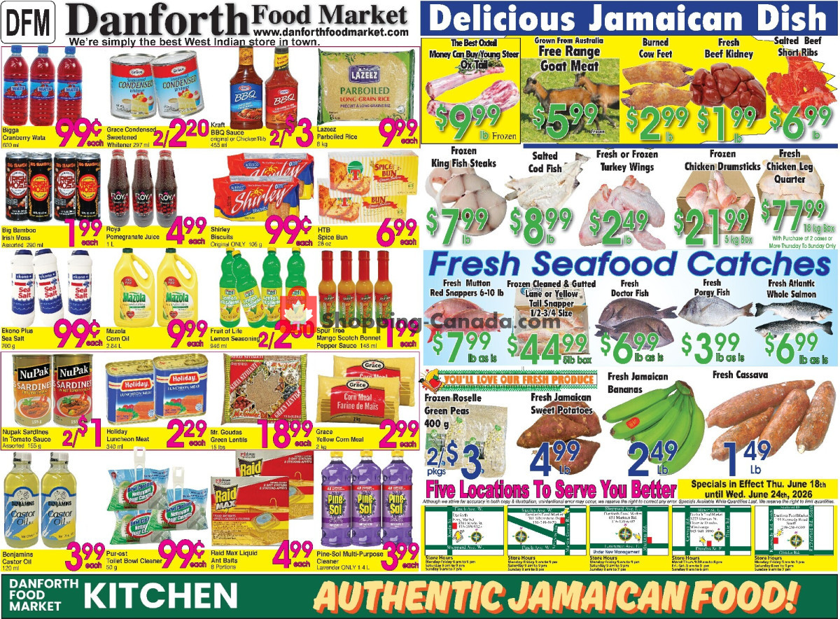 Danforth Food Market flyer from Wednesday June 17, 2026 to Tuesday June 30, 2026 - page 1