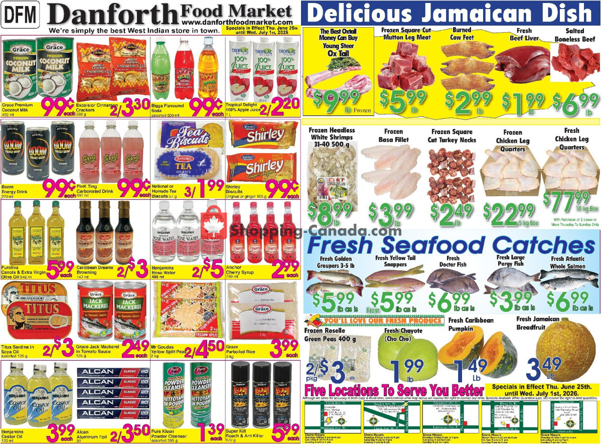 Danforth Food Market flyer from Wednesday June 24, 2026 to Wednesday July 1, 2026 - page 1