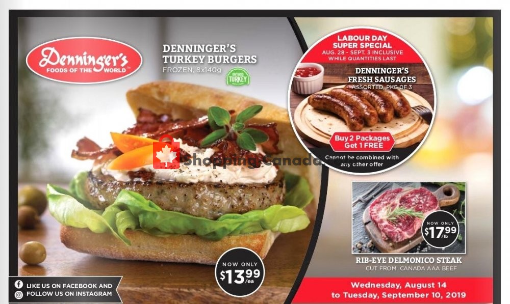 Denninger's flyer from Wednesday August 14, 2019 to Tuesday September 10, 2019 - page 1