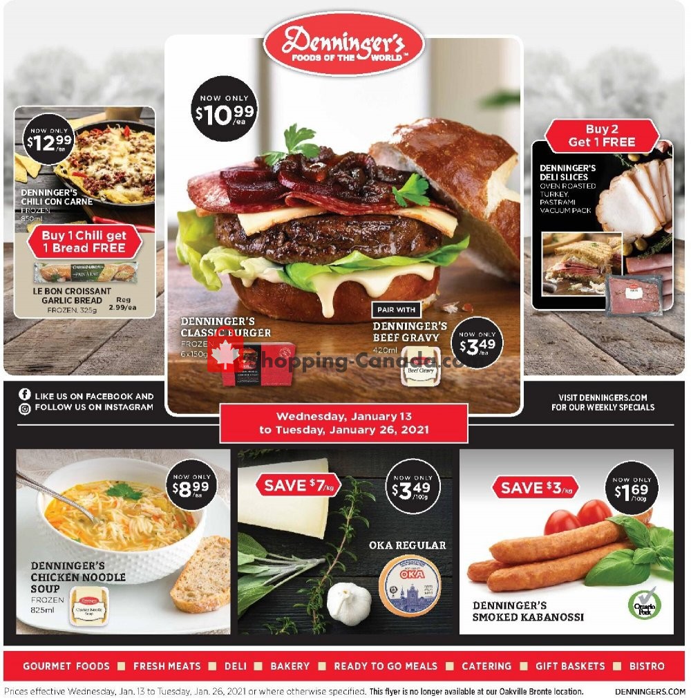 Denninger's flyer from Wednesday January 13, 2021 to Tuesday January 26, 2021 - page 1