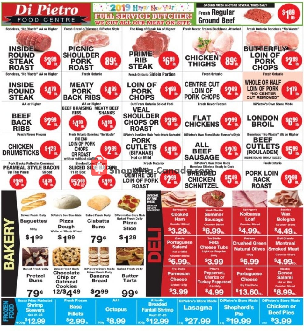 DiPietro's flyer from Thursday January 3, 2019 to Wednesday January 9, 2019 - page 1