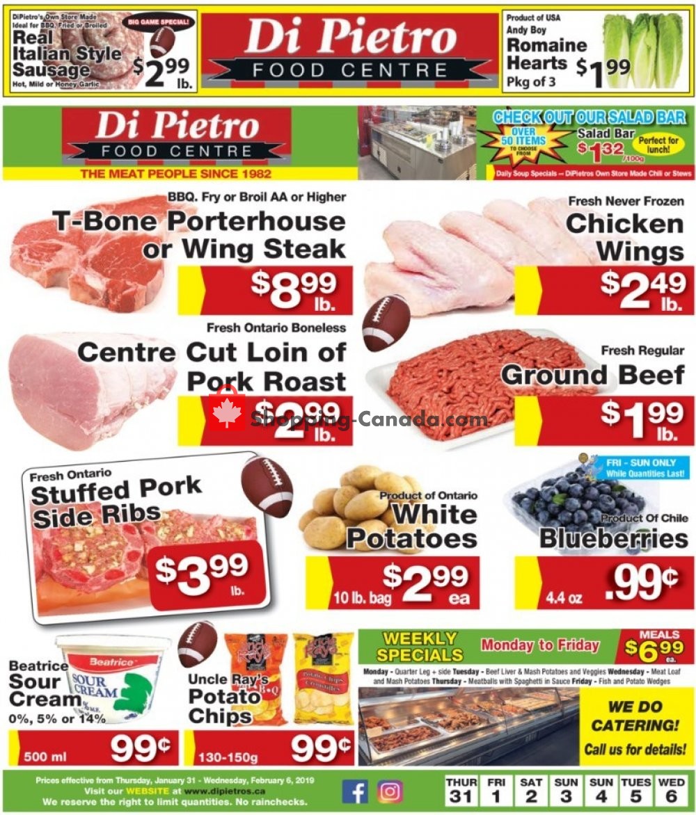 DiPietro's flyer from Thursday January 31, 2019 to Wednesday February 6, 2019 - page 1
