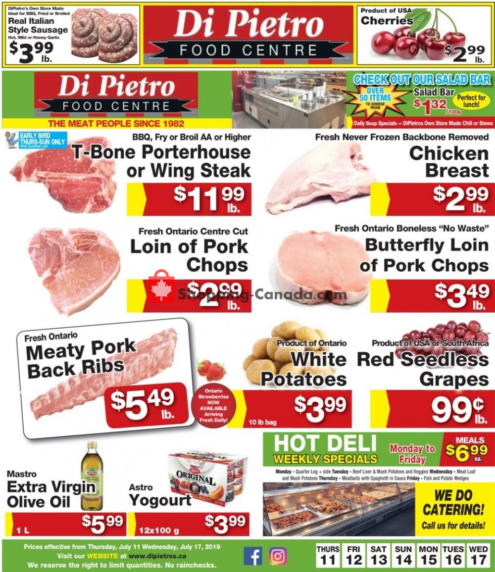 DiPietro's flyer from Thursday July 11, 2019 to Wednesday July 17, 2019 - page 1
