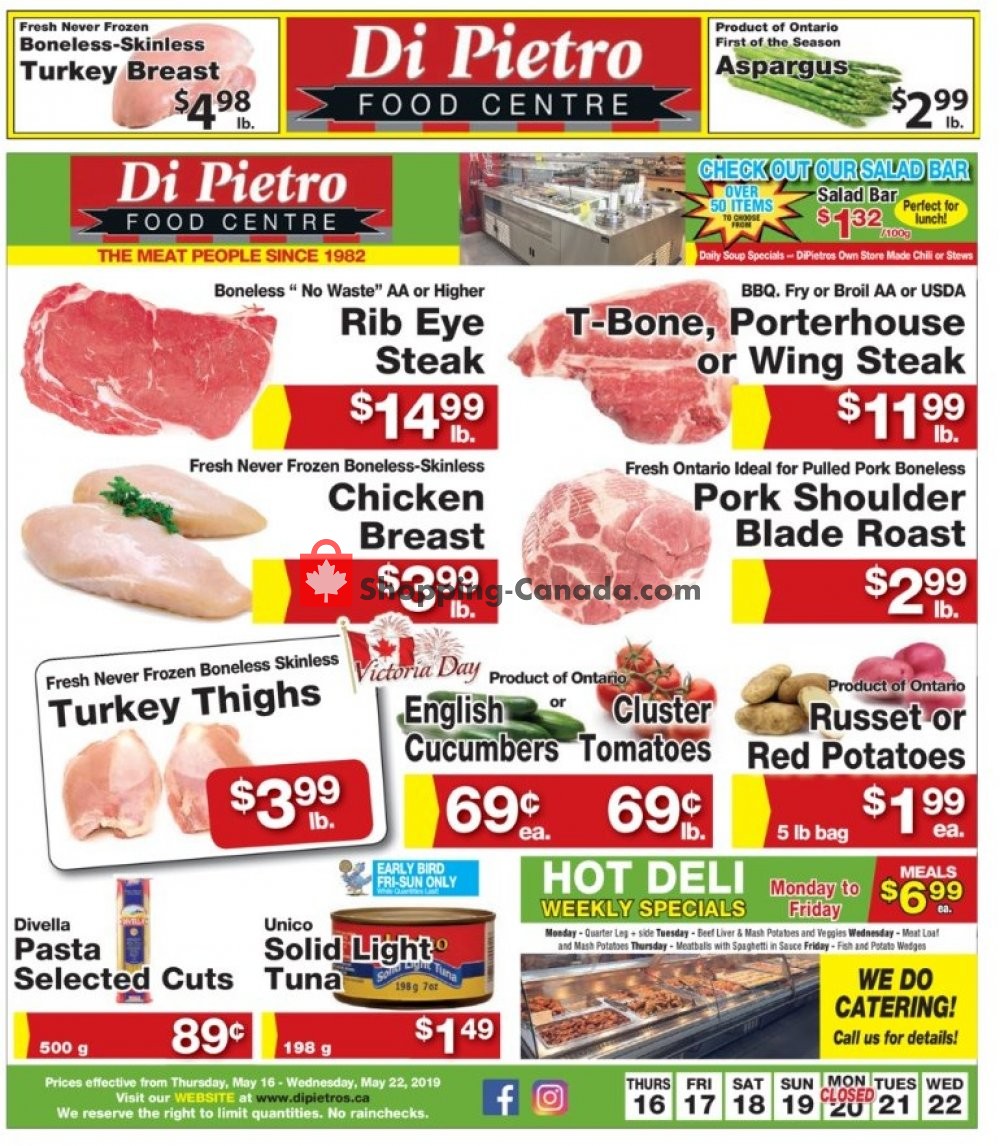DiPietro's flyer from Thursday May 16, 2019 to Wednesday May 22, 2019 - page 1