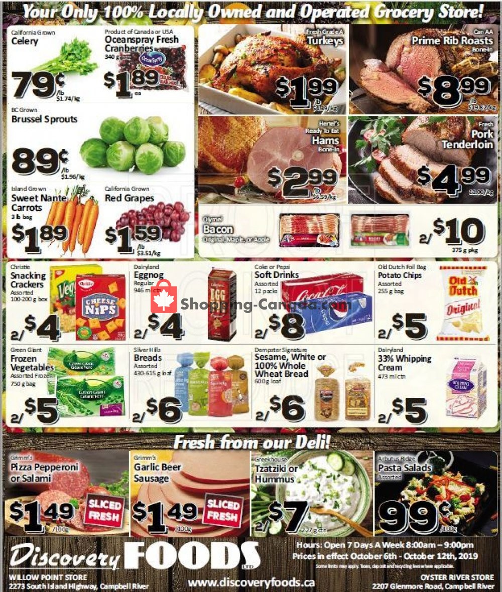 Discovery Foods flyer from Sunday October 6, 2019 to Saturday October 12, 2019 - page 1