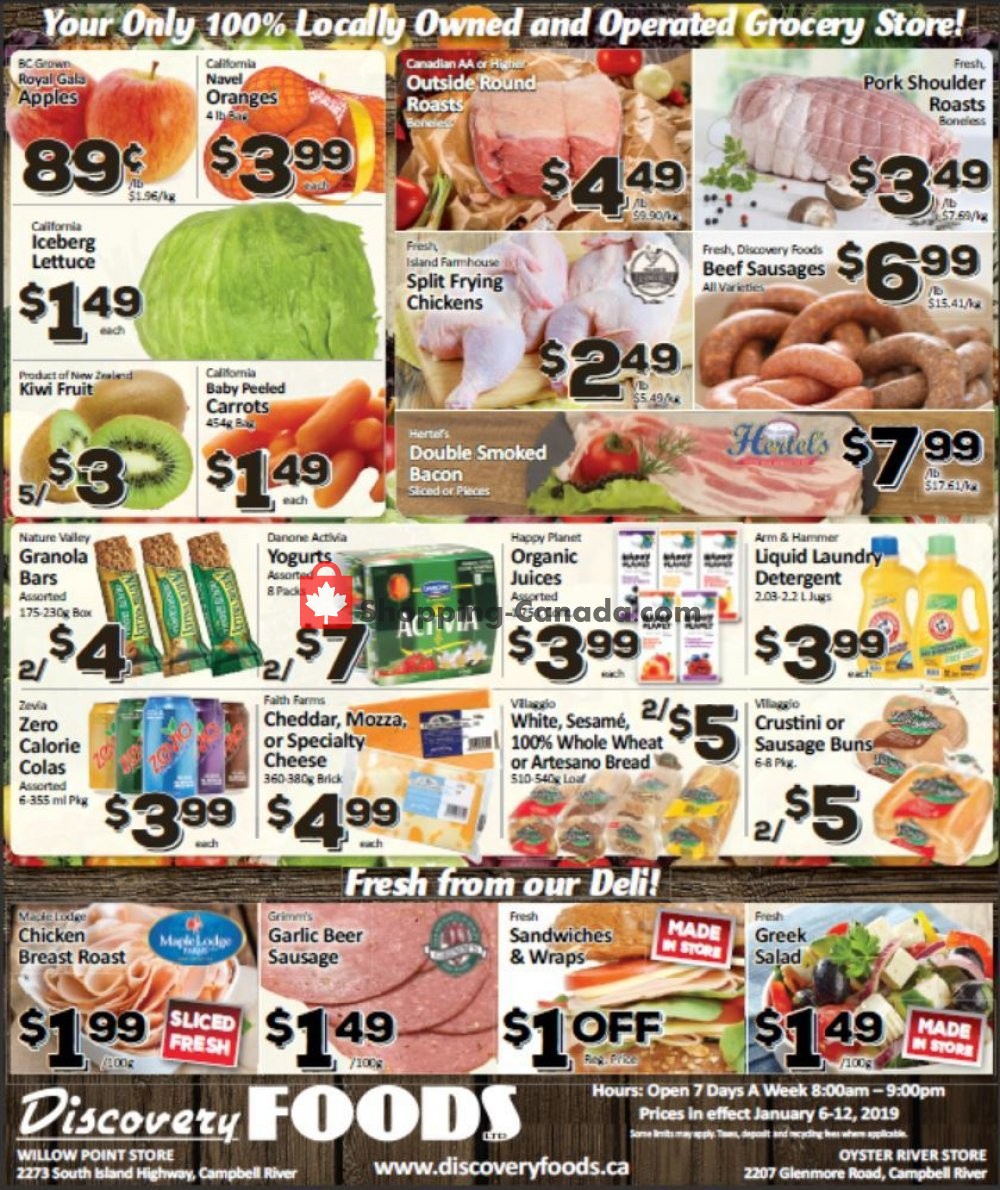 Discovery Foods flyer from Sunday January 6, 2019 to Saturday January 12, 2019 - page 1
