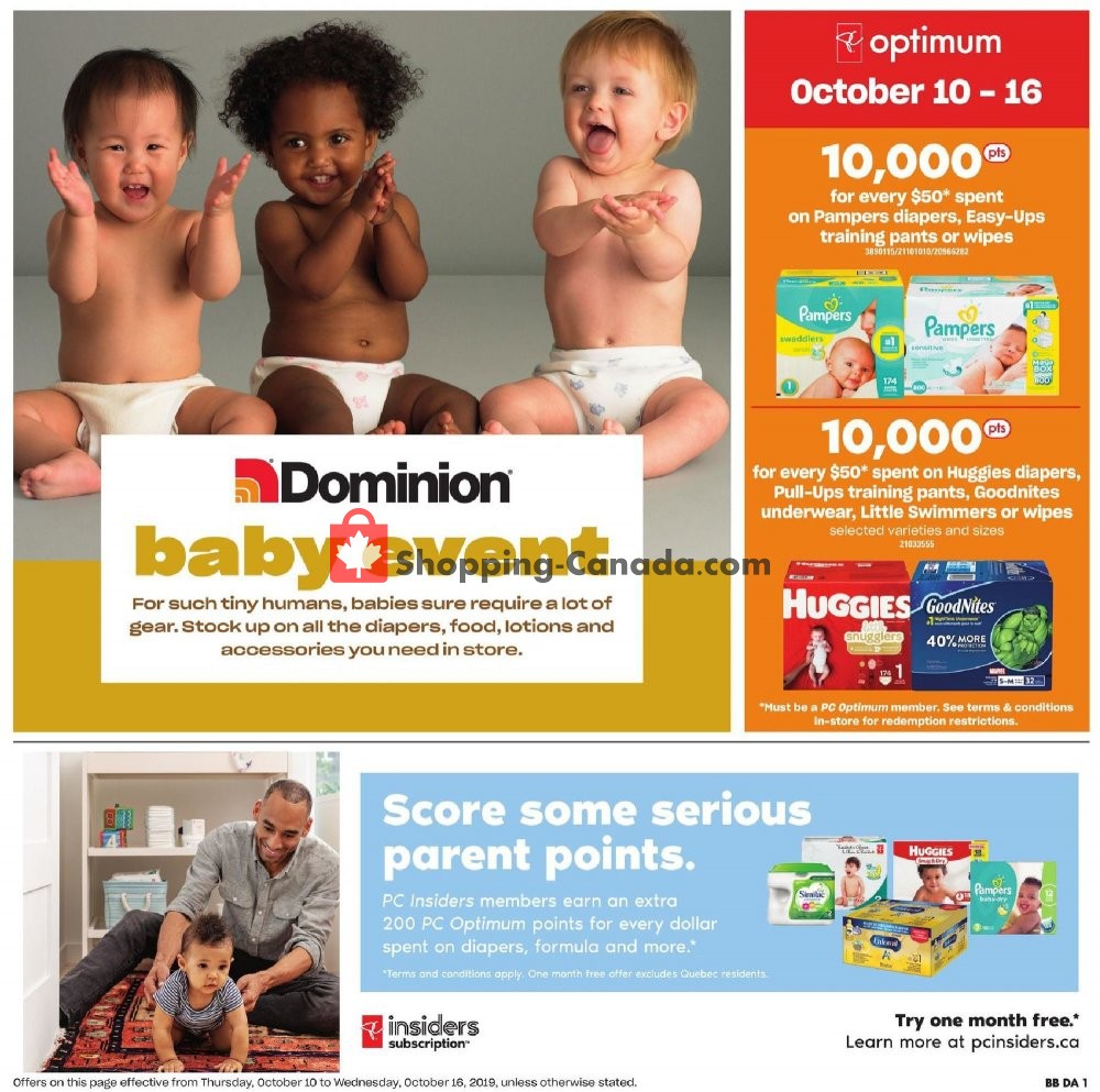 Dominion flyer from Thursday October 10, 2019 to Wednesday October 16, 2019 - page 1