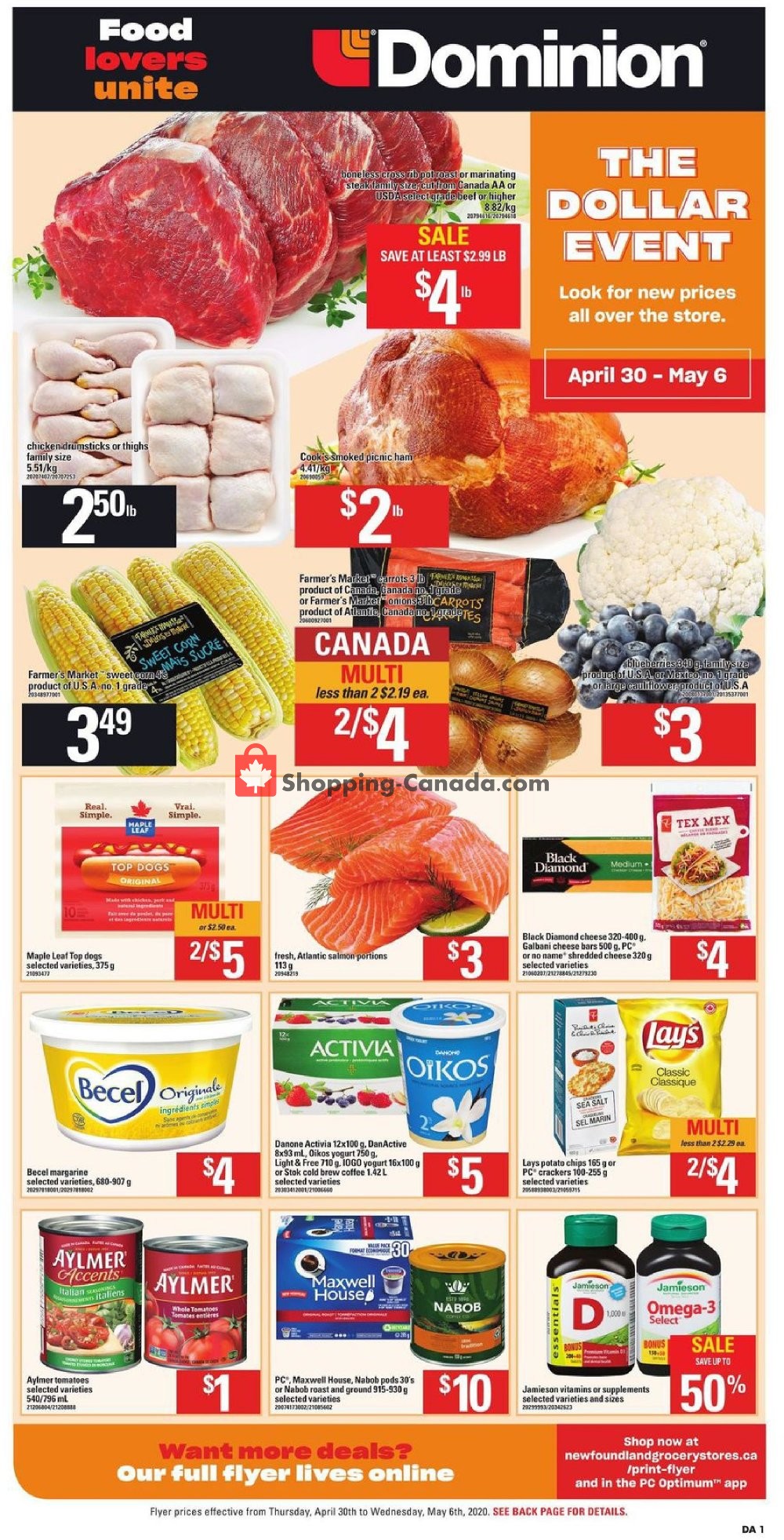 Dominion flyer from Thursday April 30, 2020 to Wednesday May 6, 2020 - page 3