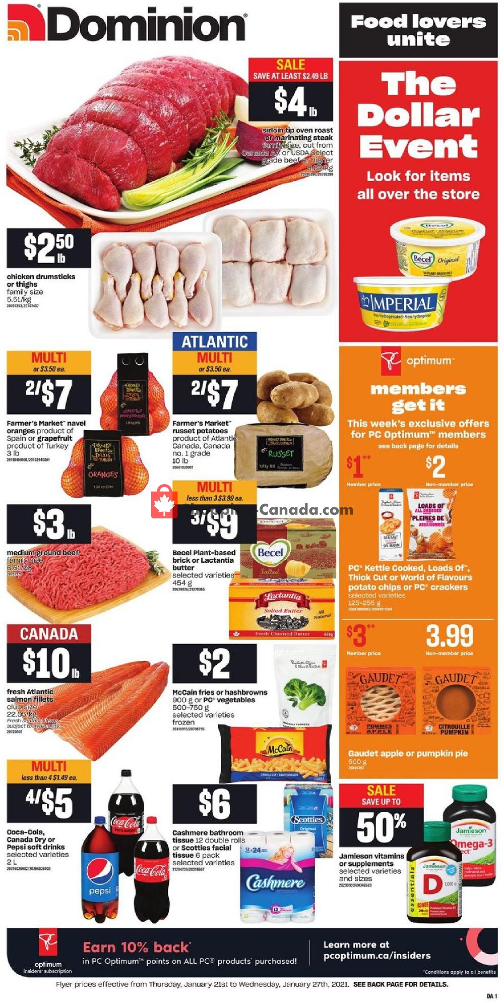 Dominion flyer from Thursday January 21, 2021 to Wednesday January 27, 2021 - page 1