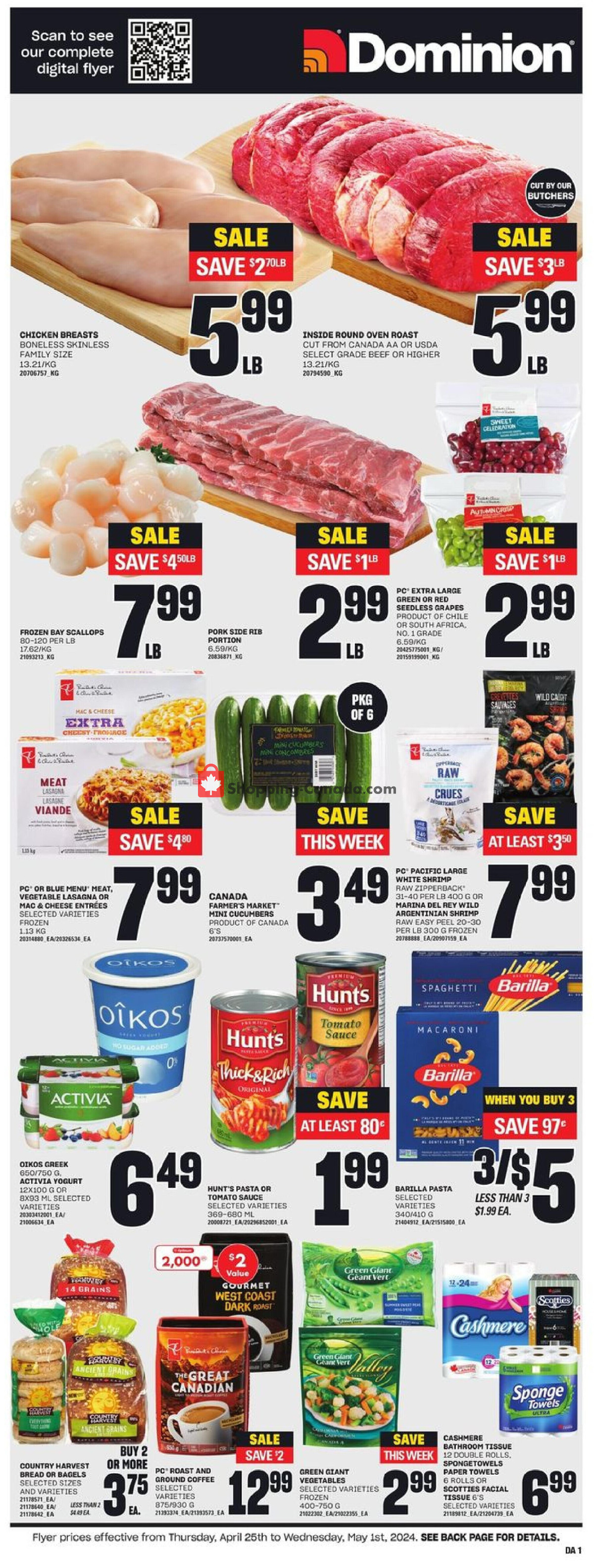 Dominion flyer from Thursday April 25, 2024 to Wednesday May 1, 2024 - page 4