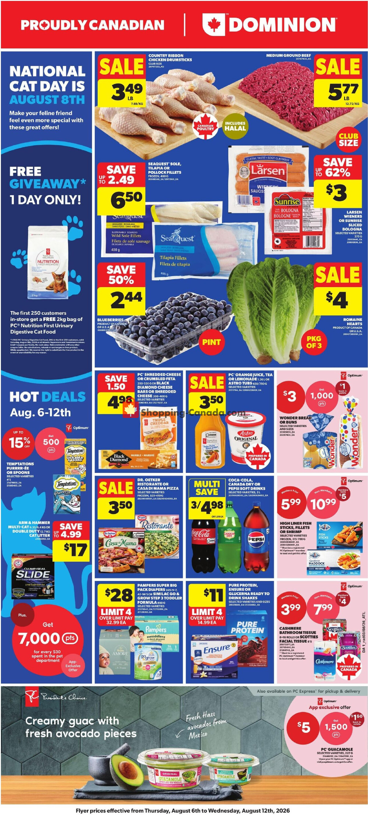 First page of Dominion flyer - preview - from Thursday August 6, 2026 to Wednesday August 12, 2026